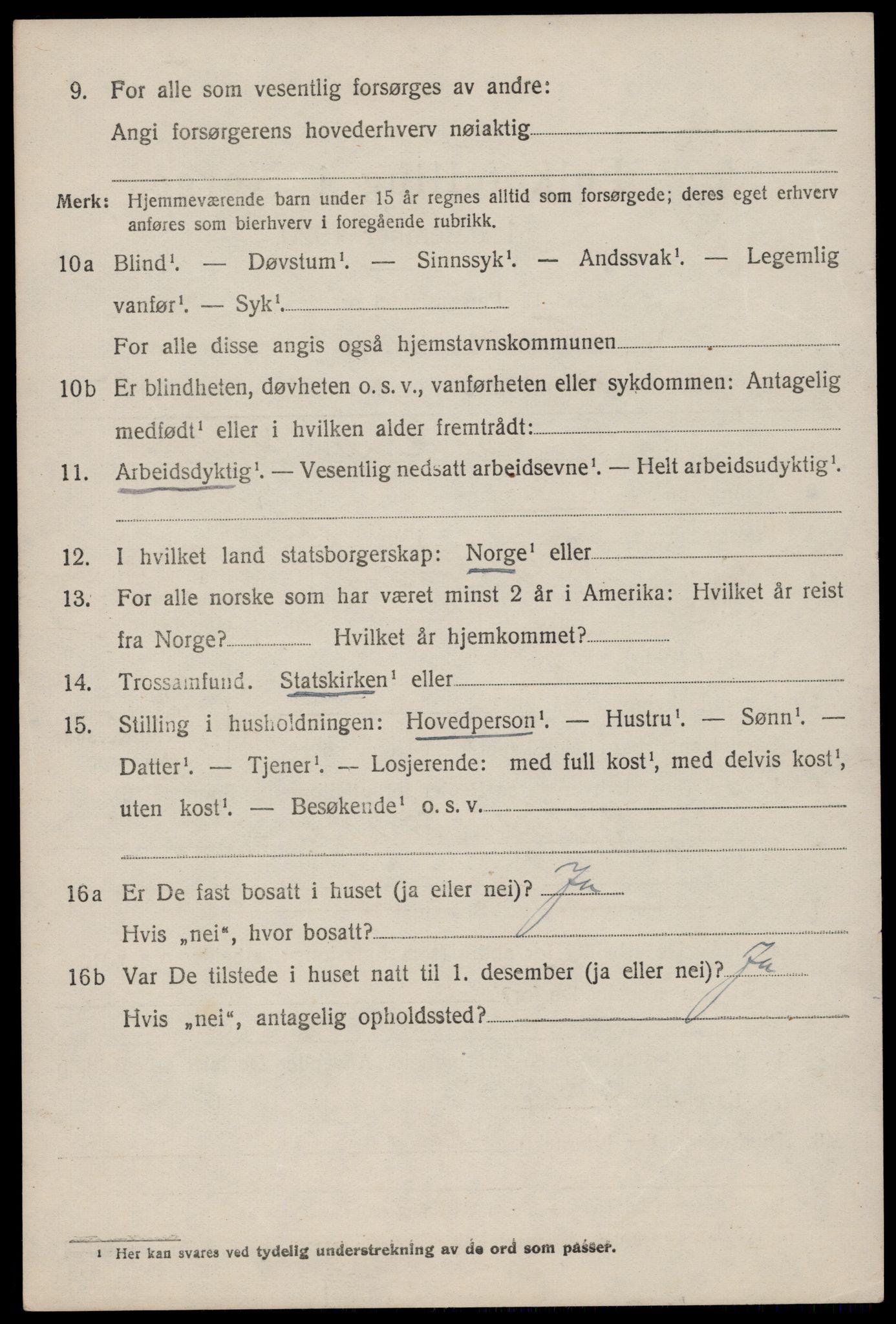 SAST, 1920 census for Tysvær, 1920, p. 1157