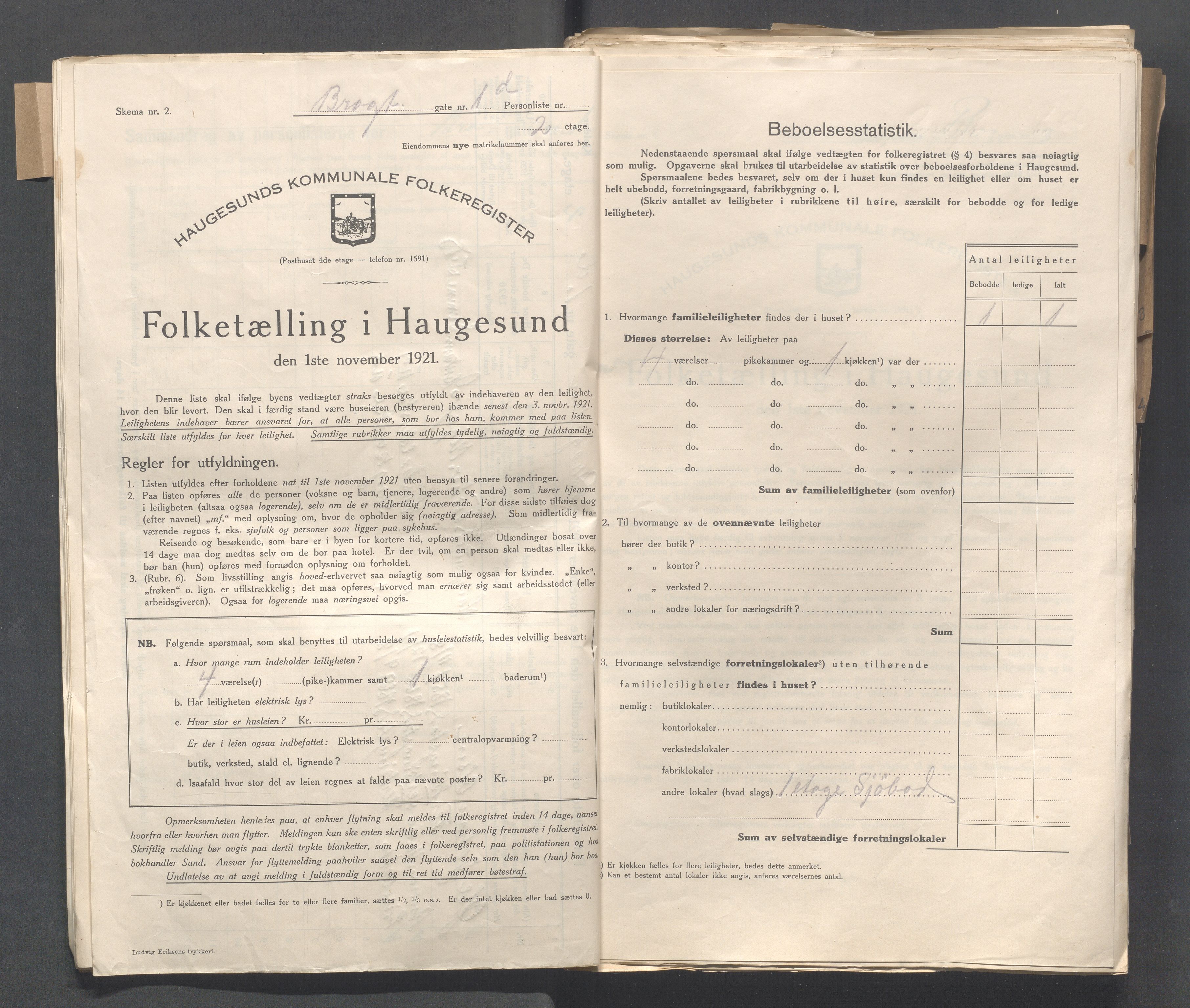 IKAR, Local census 1.11.1921 for Haugesund, 1921, p. 5897