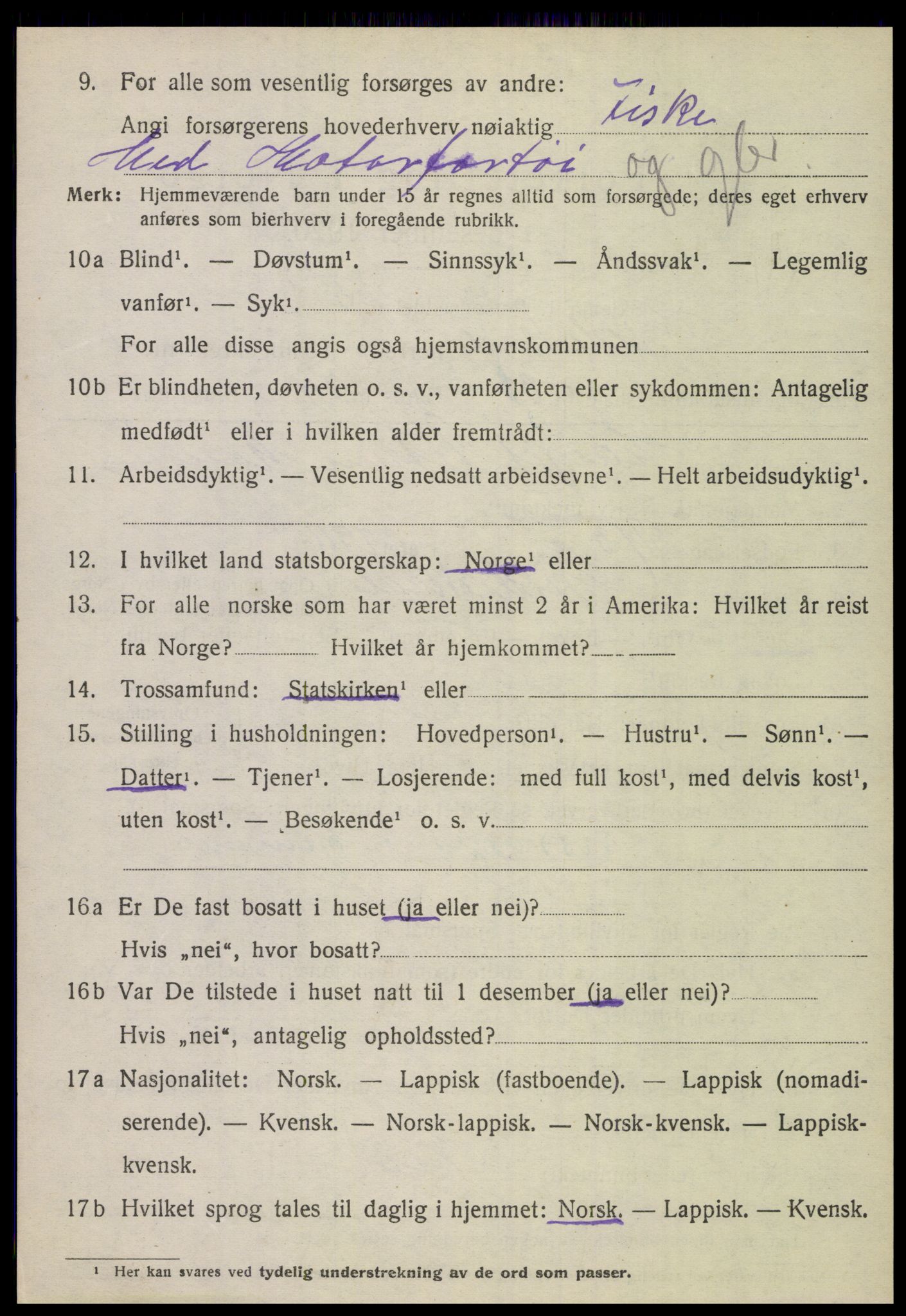 SAT, 1920 census for Gildeskål, 1920, p. 7655