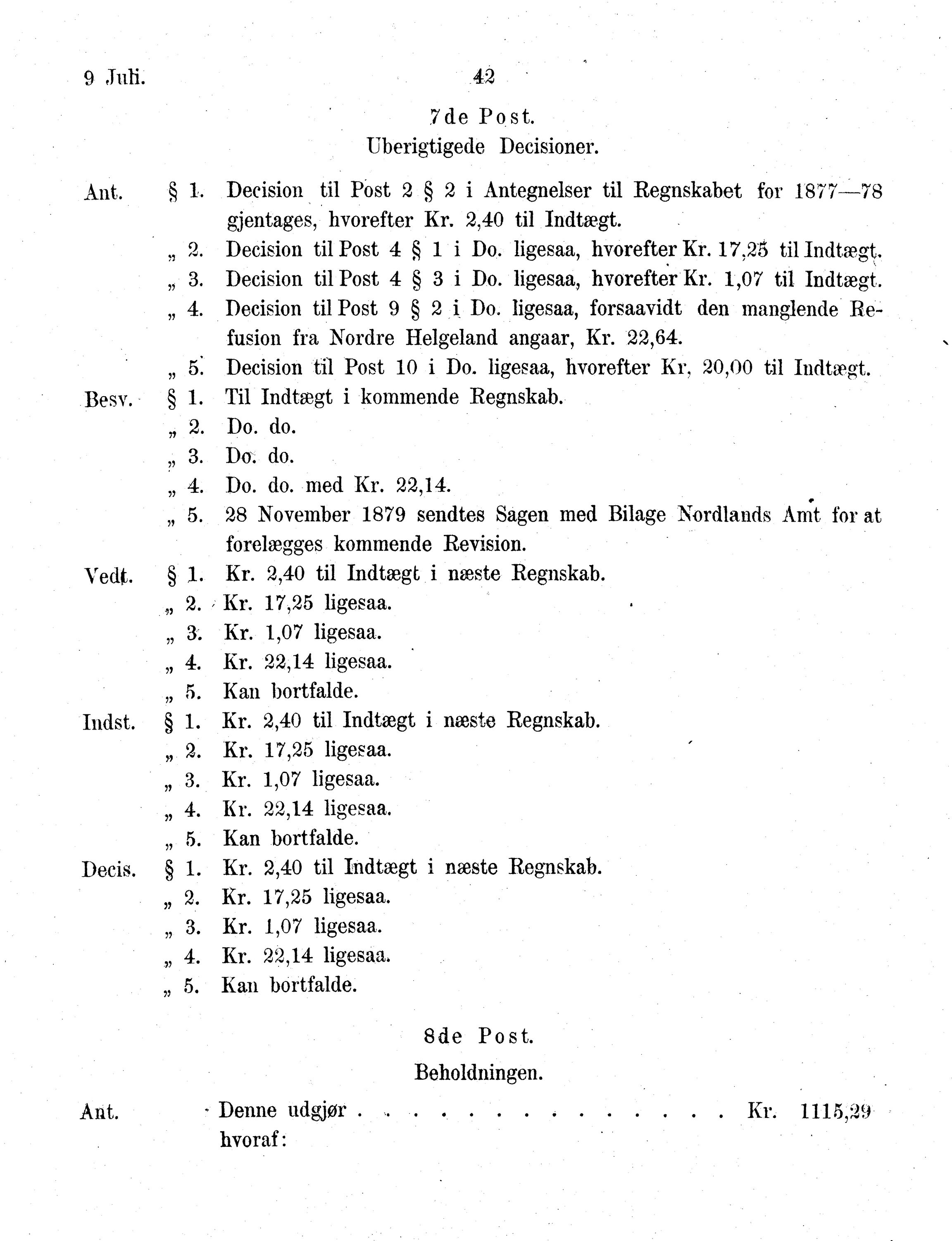 Nordland Fylkeskommune. Fylkestinget, AIN/NFK-17/176/A/Ac/L0013: Fylkestingsforhandlinger 1880, 1880