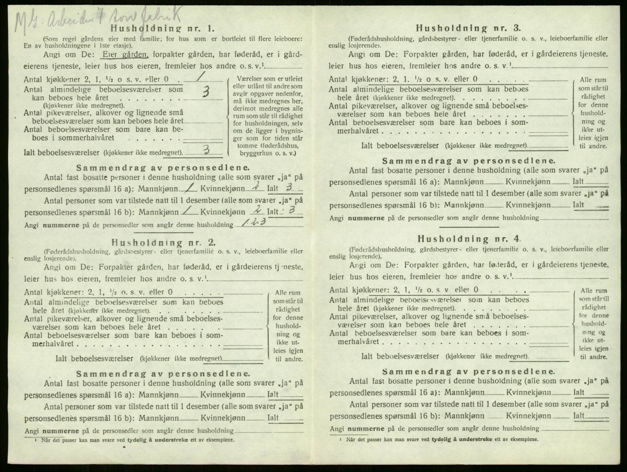 SAKO, 1920 census for Sandeherred, 1920, p. 153