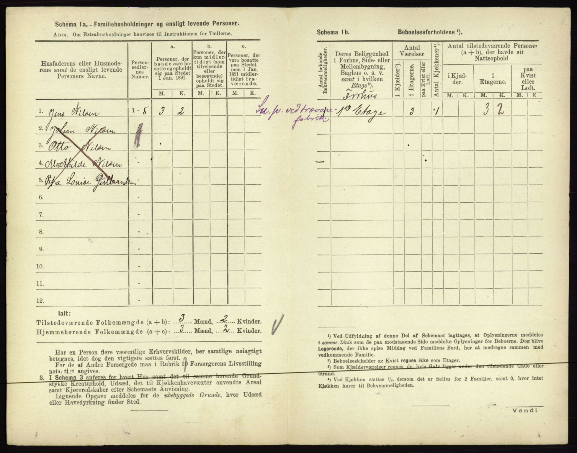 RA, 1891 census for 0601 Hønefoss, 1891, p. 346