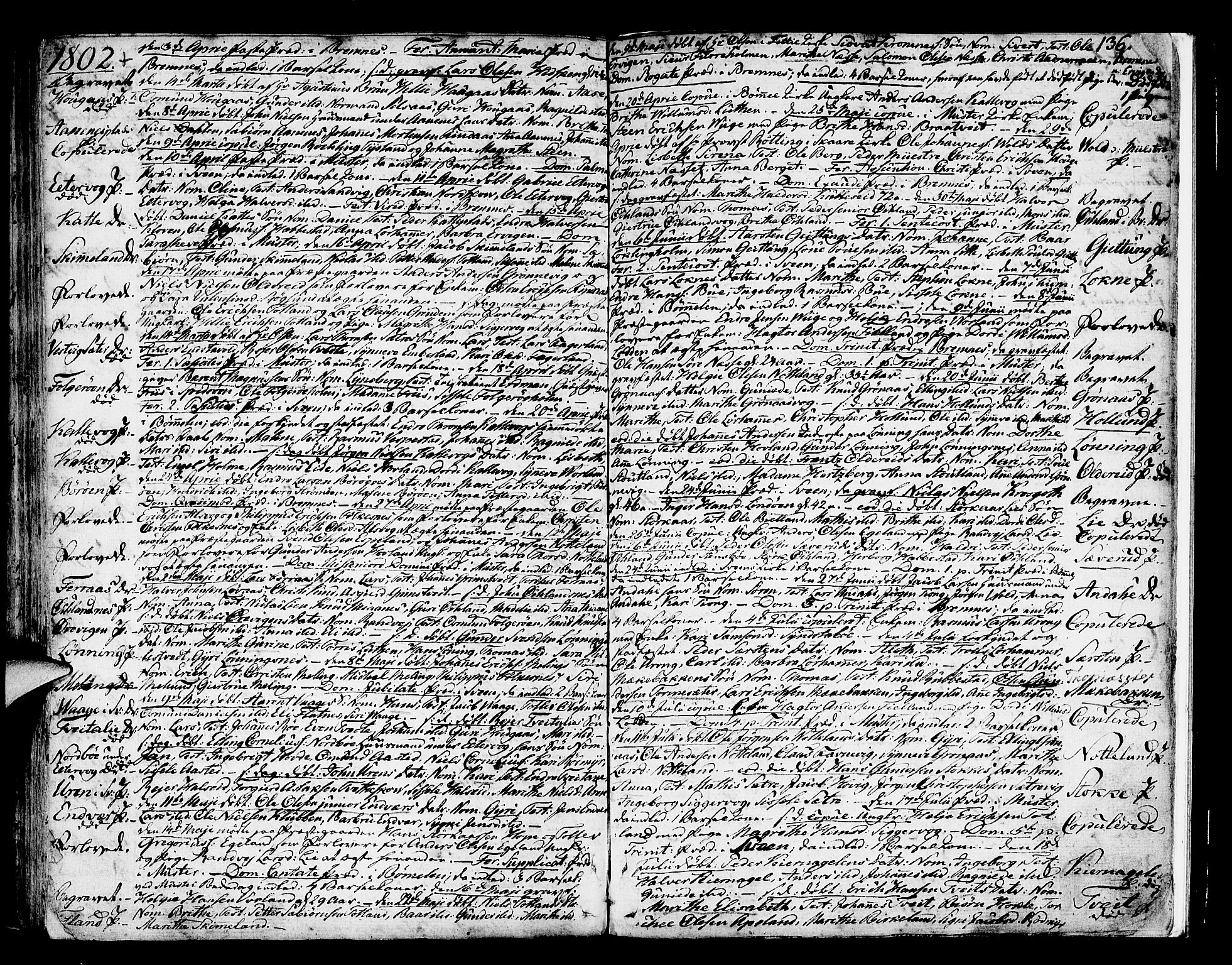 Finnås sokneprestembete, AV/SAB-A-99925/H/Ha/Haa/Haaa/L0003: Parish register (official) no. A 3, 1765-1803, p. 136