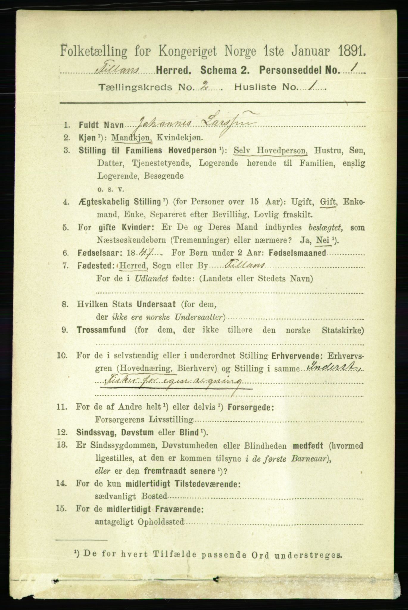 RA, 1891 census for 1616 Fillan, 1891, p. 225