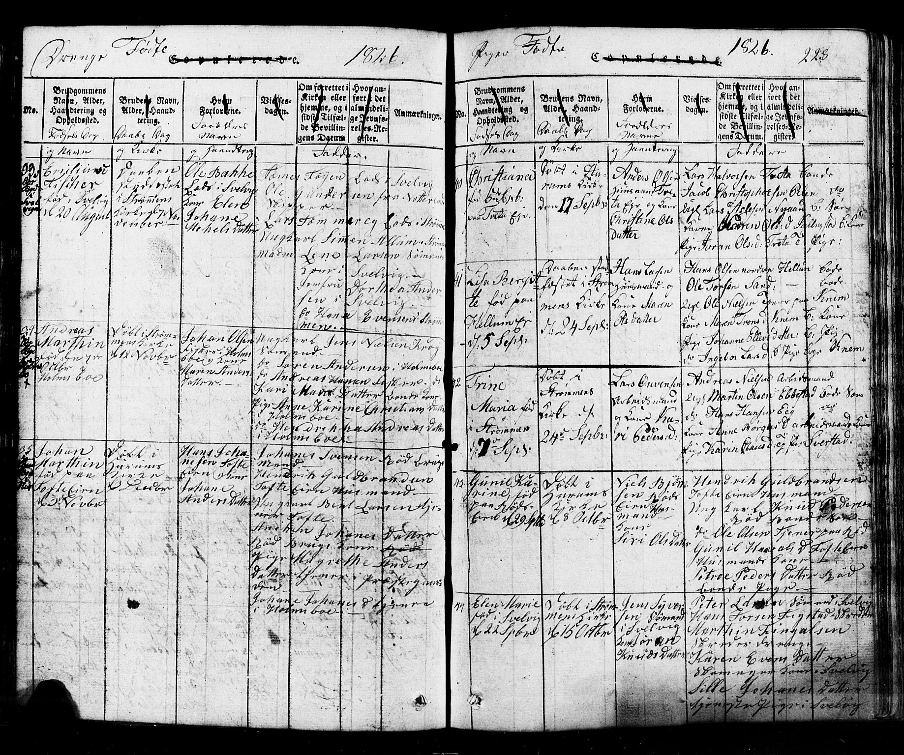 Hurum kirkebøker, AV/SAKO-A-229/G/Ga/L0001: Parish register (copy) no. I 1, 1816-1826, p. 228