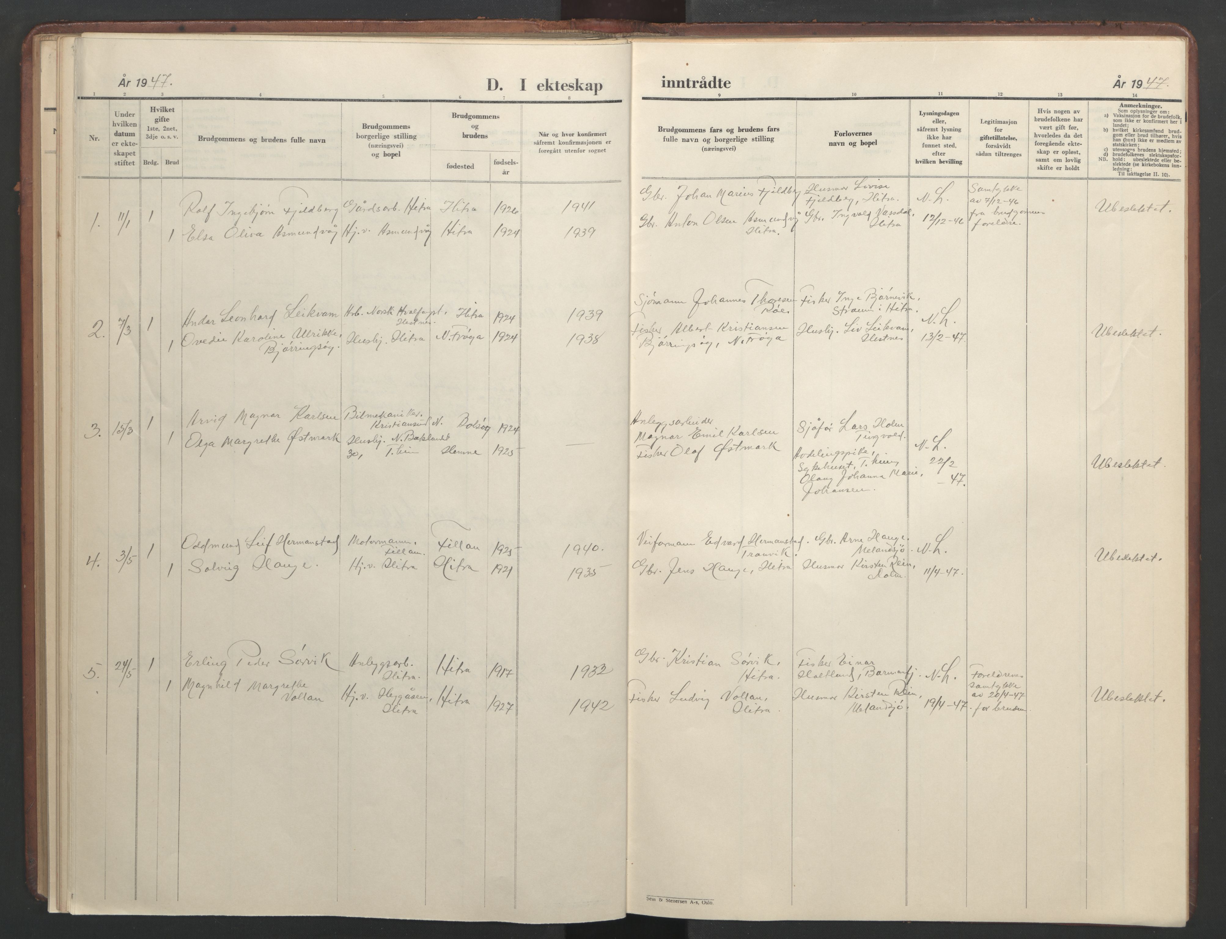 Ministerialprotokoller, klokkerbøker og fødselsregistre - Sør-Trøndelag, SAT/A-1456/634/L0544: Parish register (copy) no. 634C06, 1927-1948, p. 111