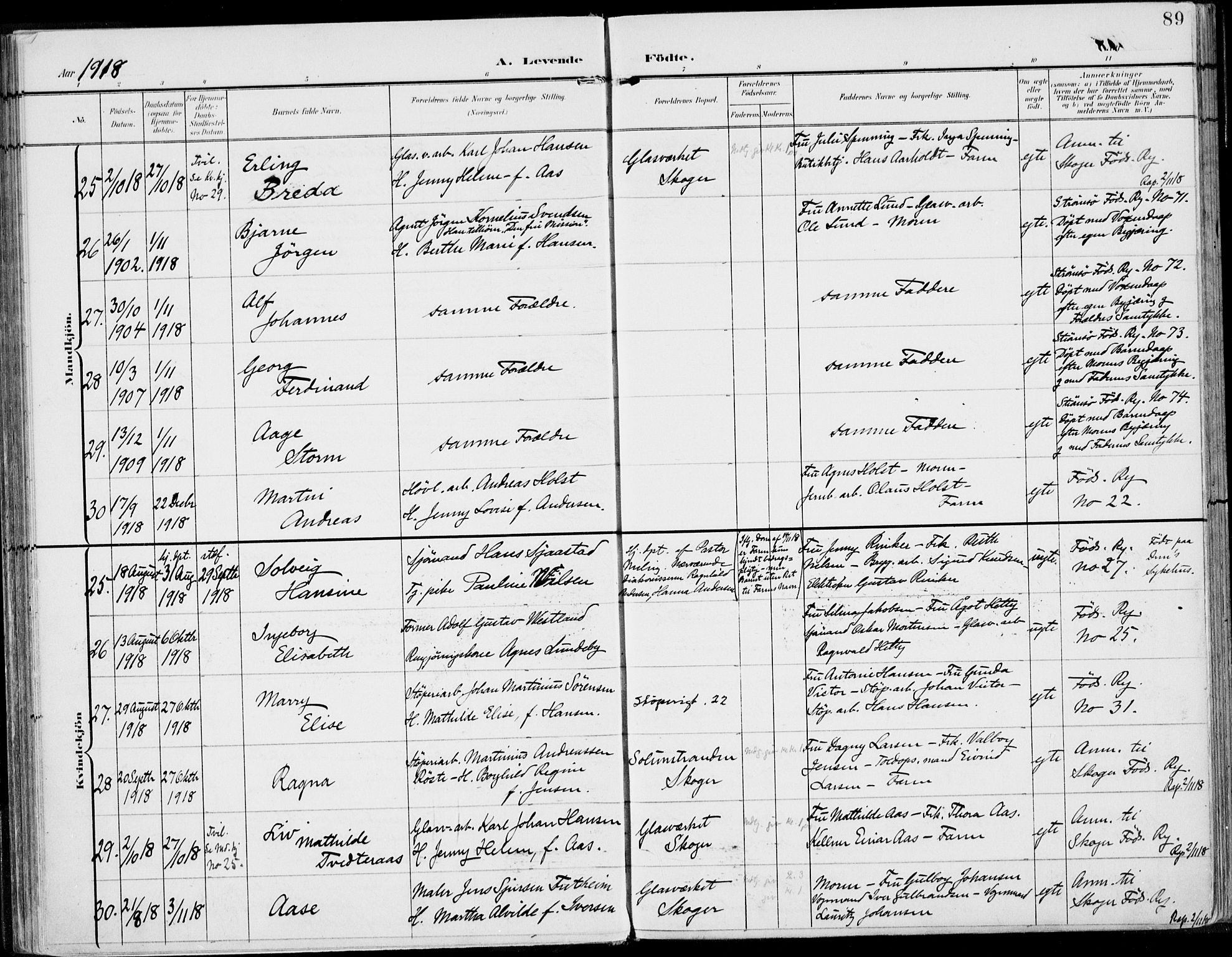 Strømsø kirkebøker, AV/SAKO-A-246/F/Fb/L0008: Parish register (official) no. II 8, 1902-1933, p. 89