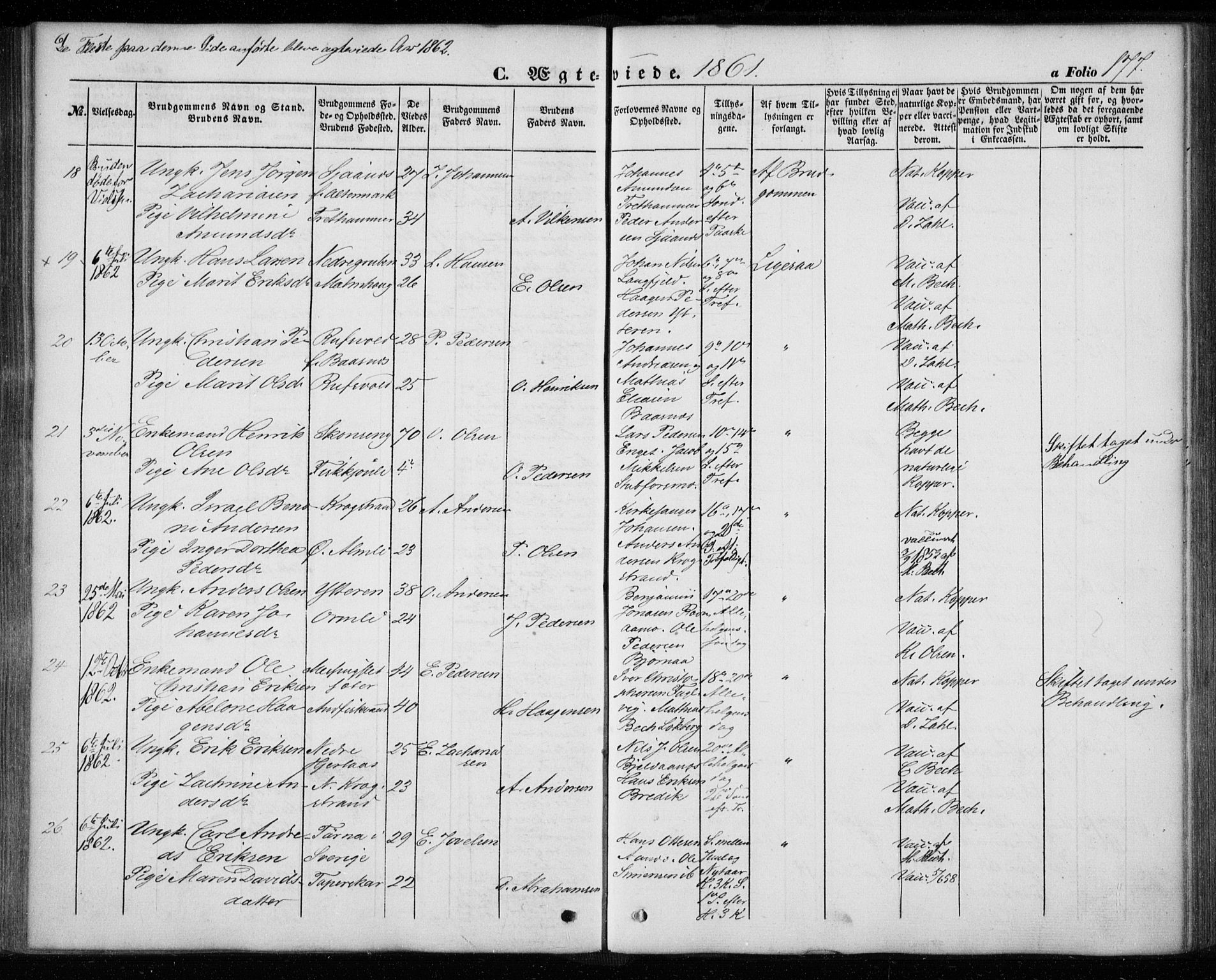 Ministerialprotokoller, klokkerbøker og fødselsregistre - Nordland, SAT/A-1459/827/L0392: Parish register (official) no. 827A04, 1853-1866, p. 177