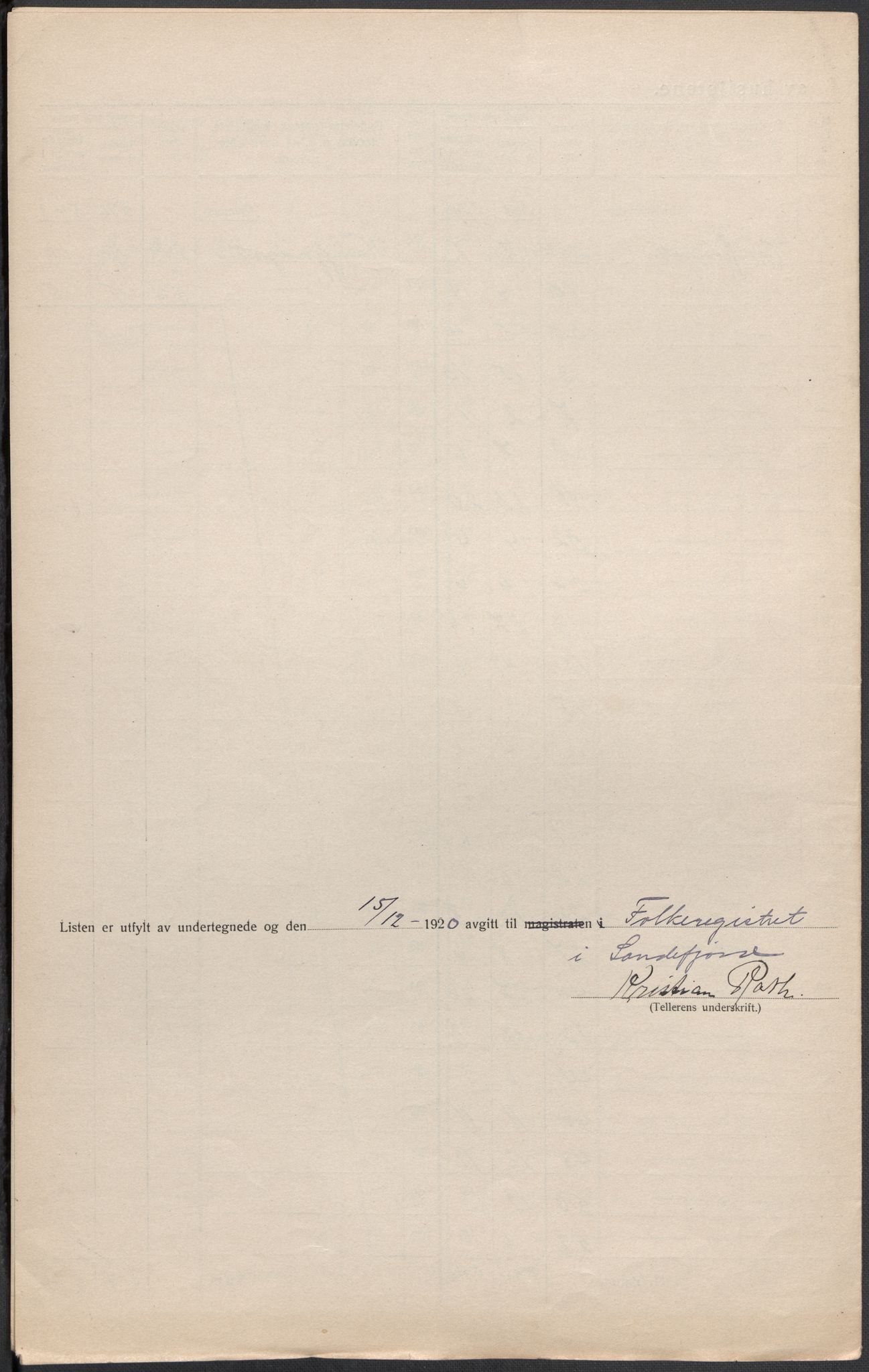 SAKO, 1920 census for Sandefjord, 1920, p. 5