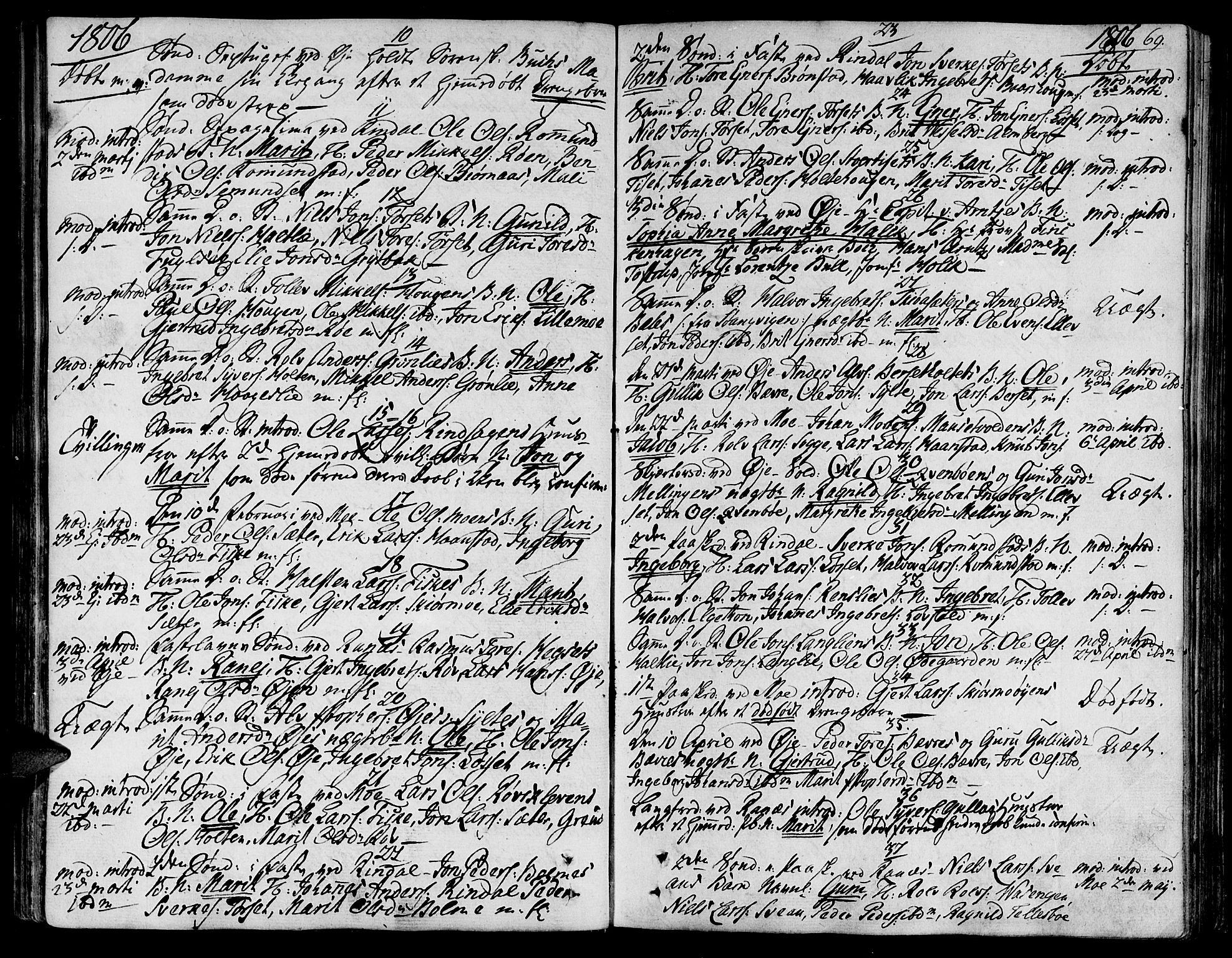 Ministerialprotokoller, klokkerbøker og fødselsregistre - Møre og Romsdal, SAT/A-1454/595/L1040: Parish register (official) no. 595A02, 1797-1819, p. 69