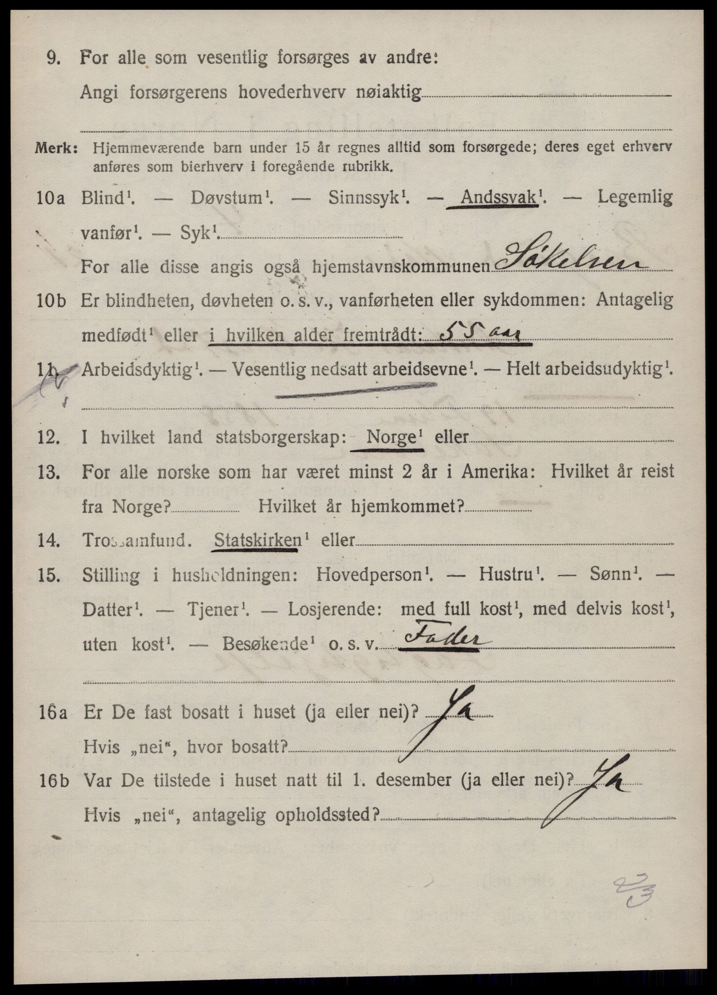 SAT, 1920 census for Borgund, 1920, p. 15041