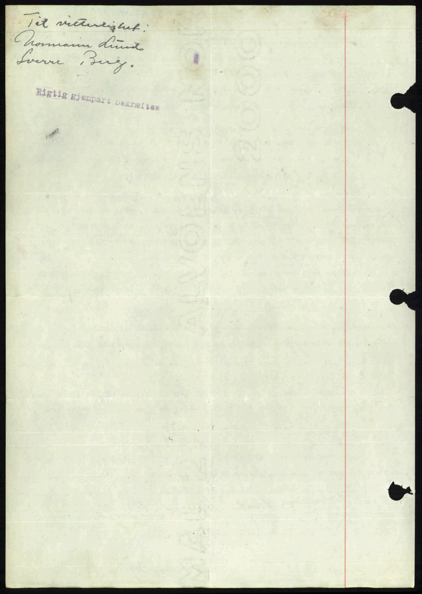 Toten tingrett, SAH/TING-006/H/Hb/Hbc/L0013: Mortgage book no. Hbc-13, 1945-1945, Diary no: : 722/1945