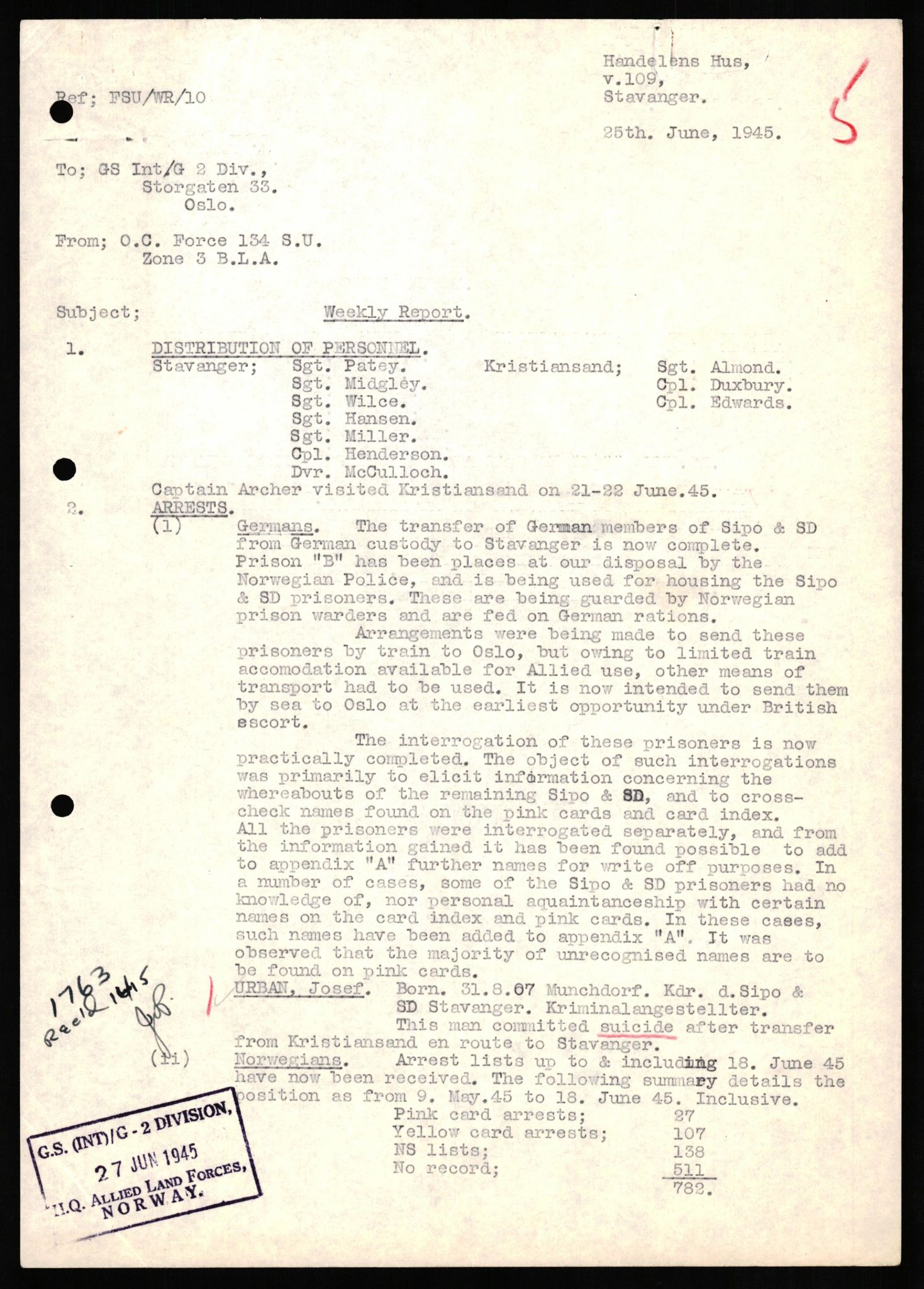 Forsvaret, Forsvarets overkommando II, AV/RA-RAFA-3915/D/Db/L0017: CI Questionaires. Tyske okkupasjonsstyrker i Norge. Tyskere., 1945-1946, p. 220