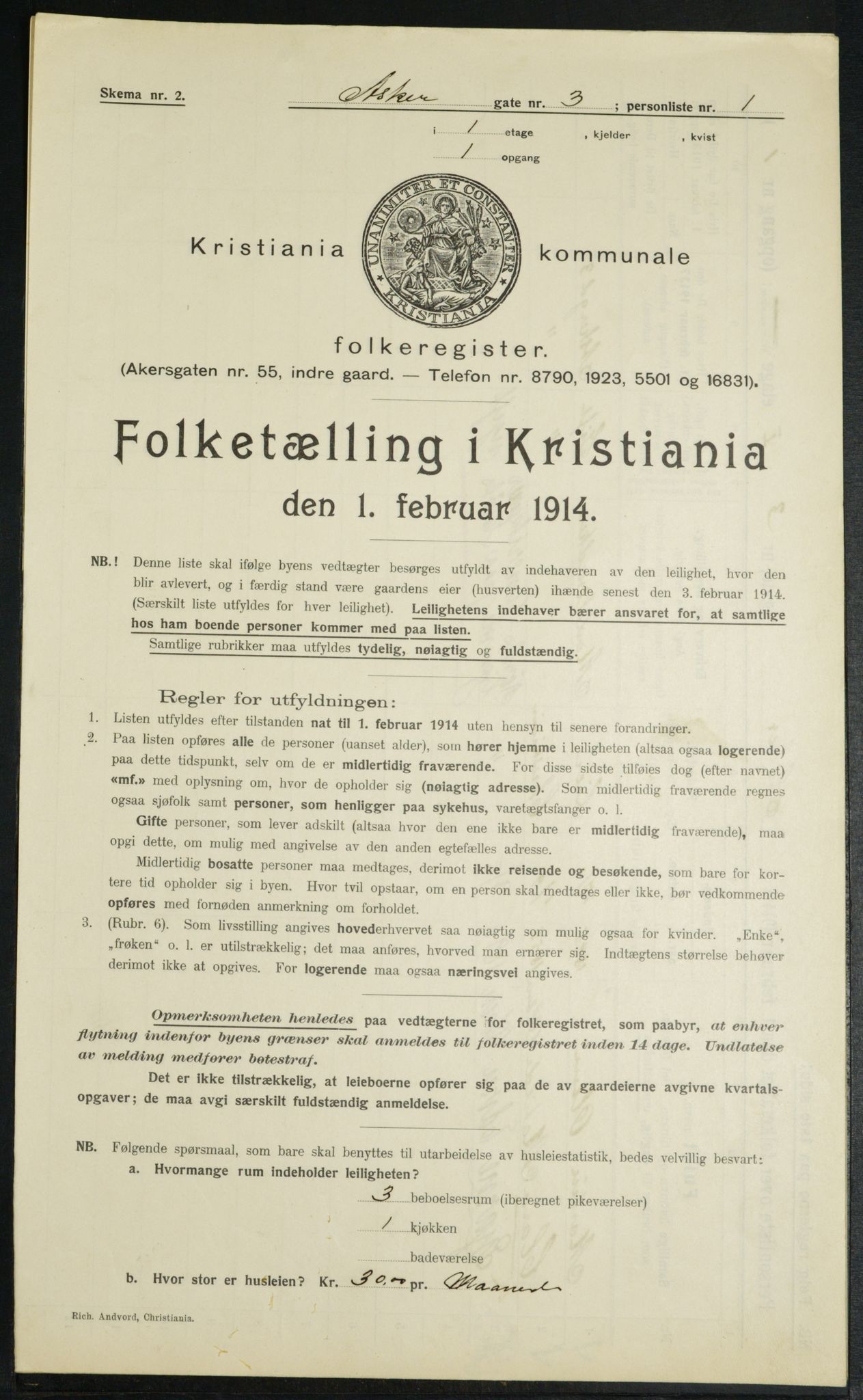 OBA, Municipal Census 1914 for Kristiania, 1914, p. 2528