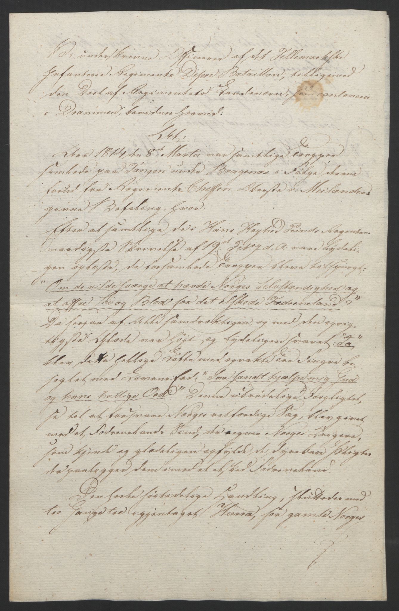Statsrådssekretariatet, RA/S-1001/D/Db/L0007: Fullmakter for Eidsvollsrepresentantene i 1814. , 1814, p. 103