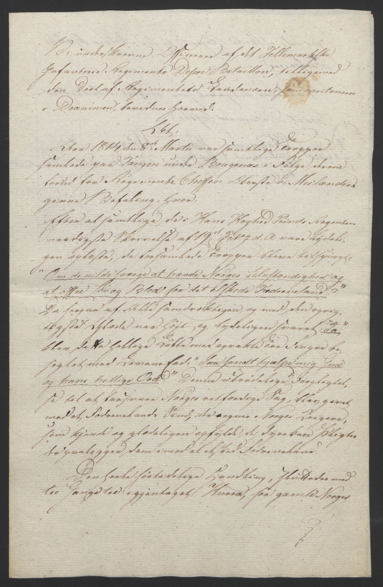 Statsrådssekretariatet, AV/RA-S-1001/D/Db/L0007: Fullmakter for Eidsvollsrepresentantene i 1814. , 1814, p. 103