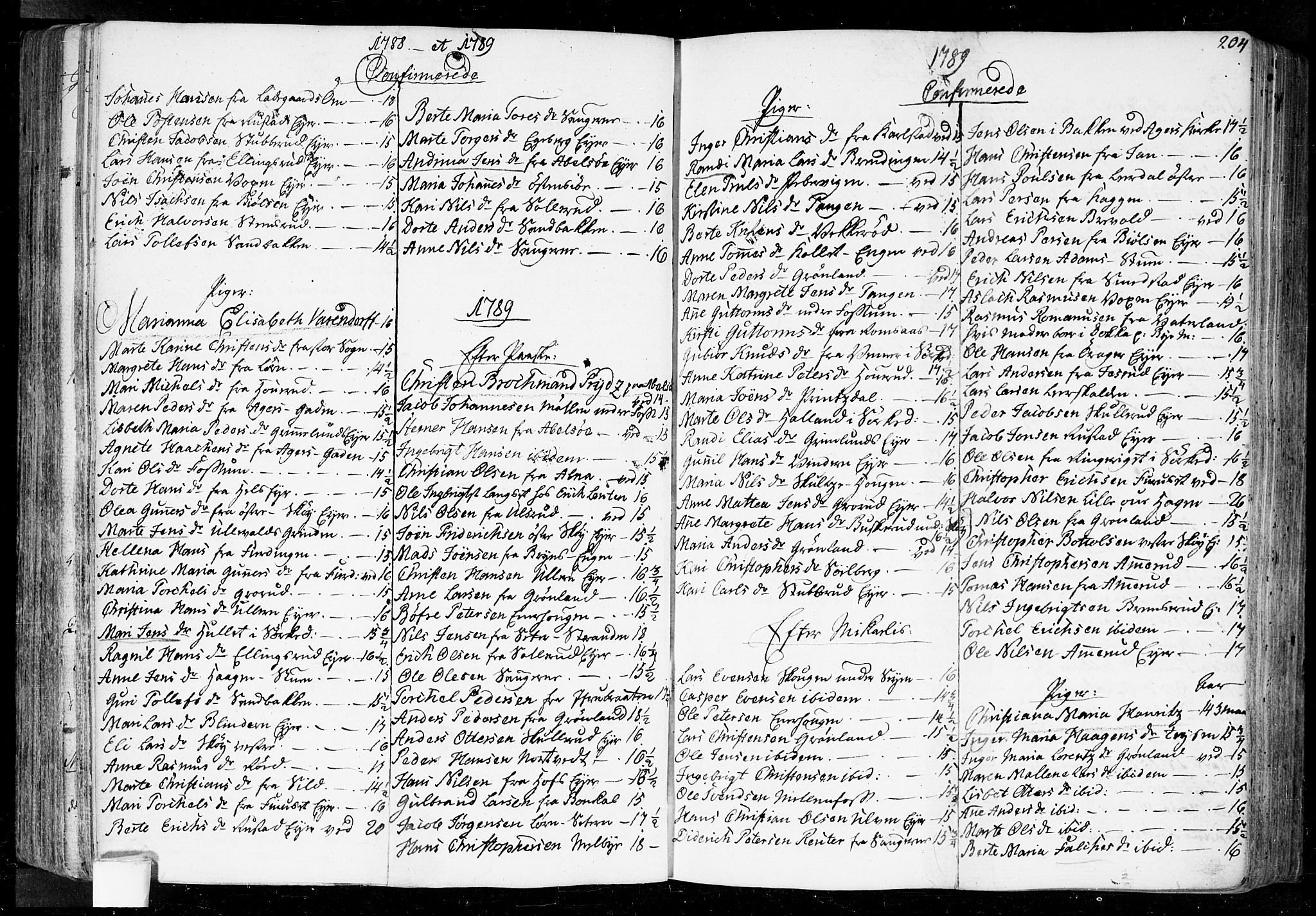 Aker prestekontor kirkebøker, SAO/A-10861/F/L0010: Parish register (official) no. 10, 1786-1809, p. 204