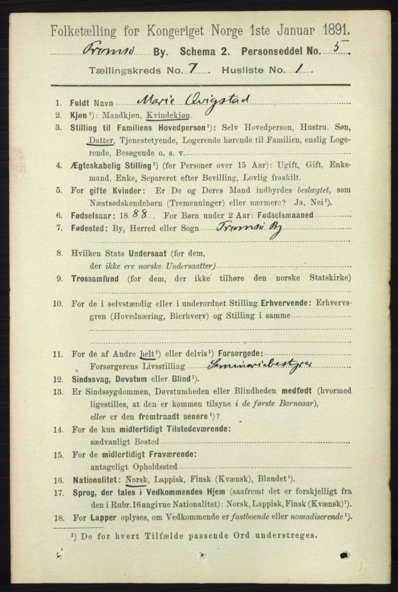 RA, 1891 census for 1902 Tromsø, 1891, p. 6663