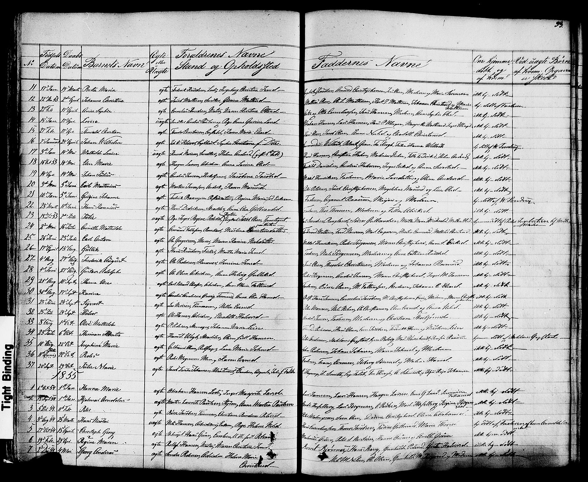 Stavern kirkebøker, SAKO/A-318/F/Fa/L0007: Parish register (official) no. 7, 1840-1877, p. 33