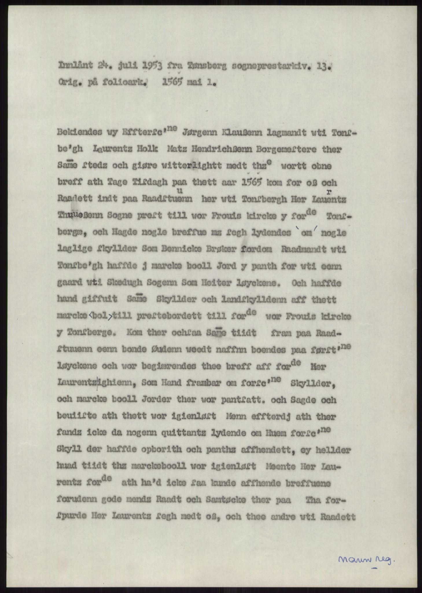 Samlinger til kildeutgivelse, Diplomavskriftsamlingen, RA/EA-4053/H/Ha, p. 1018