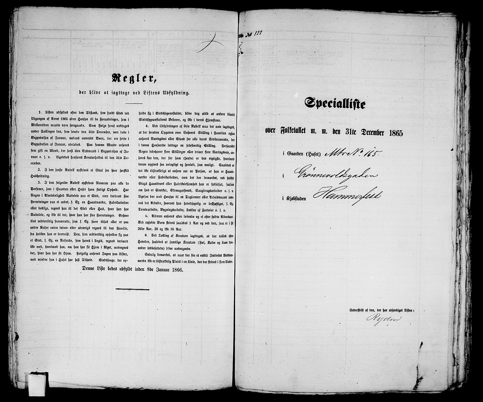 RA, 1865 census for Hammerfest/Hammerfest, 1865, p. 251