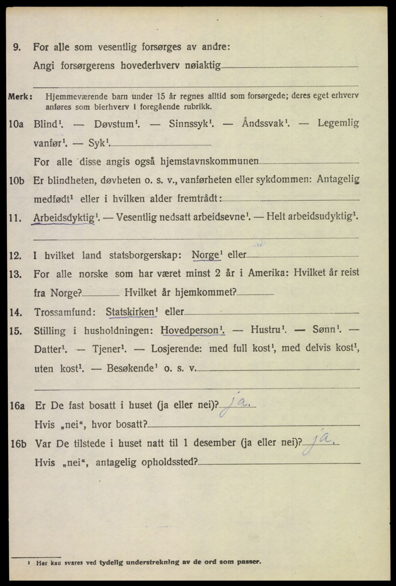 SAH, 1920 census for Fåberg, 1920, p. 2237