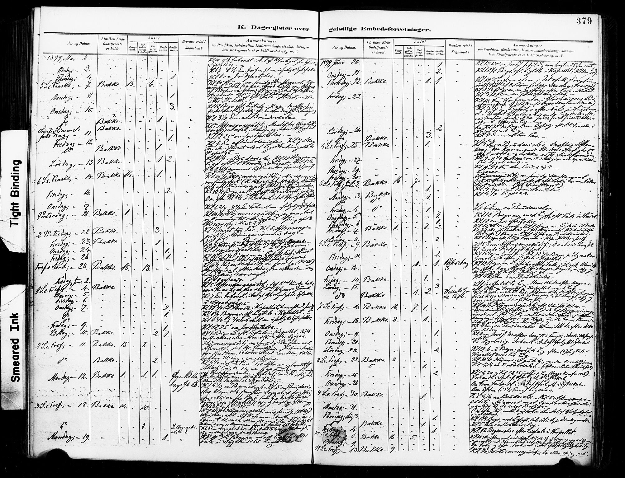 Ministerialprotokoller, klokkerbøker og fødselsregistre - Sør-Trøndelag, AV/SAT-A-1456/604/L0198: Parish register (official) no. 604A19, 1893-1900, p. 379