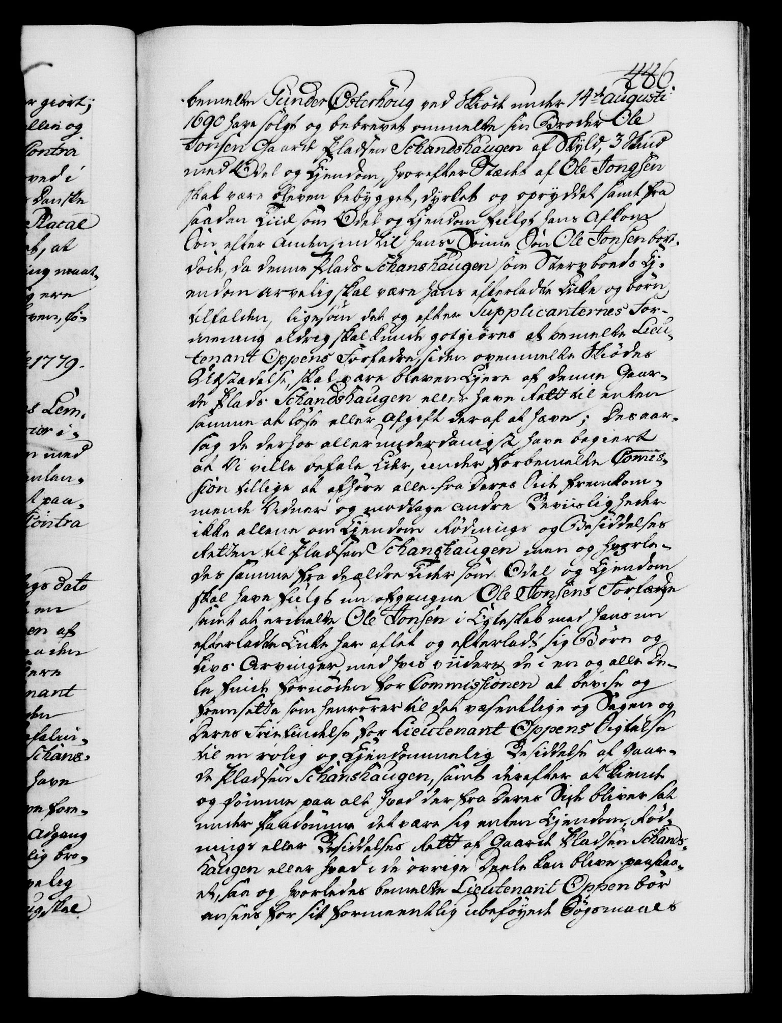 Danske Kanselli 1572-1799, AV/RA-EA-3023/F/Fc/Fca/Fcab/L0042: Norske tegnelser, 1777-1781, p. 446a