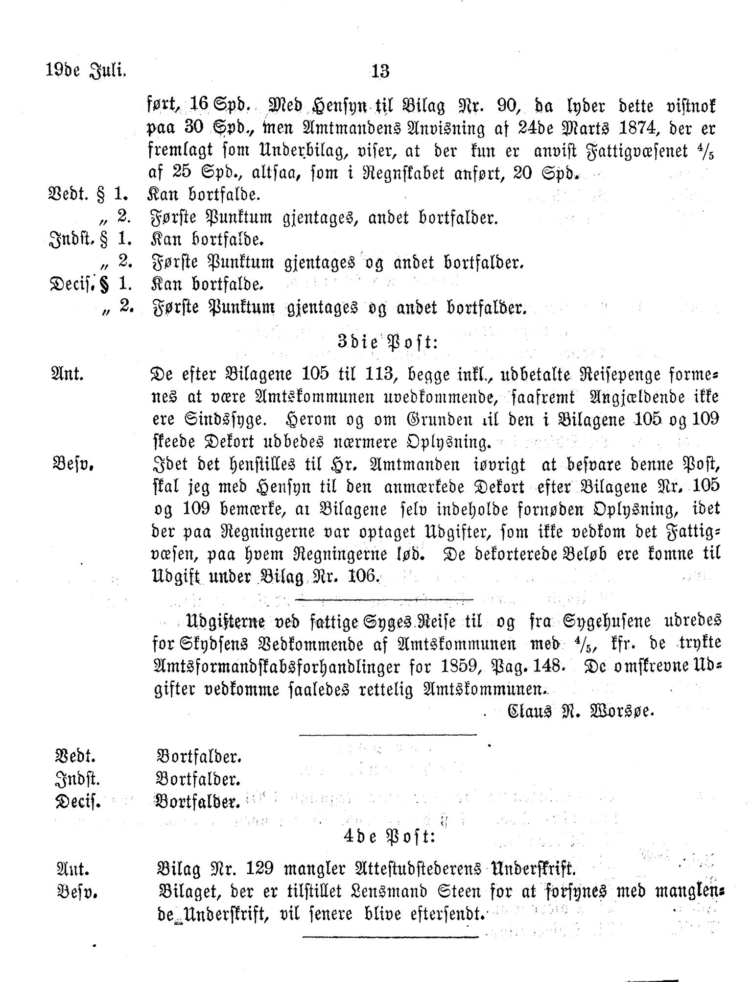 Nordland Fylkeskommune. Fylkestinget, AIN/NFK-17/176/A/Ac/L0010: Fylkestingsforhandlinger 1874-1880, 1874-1880