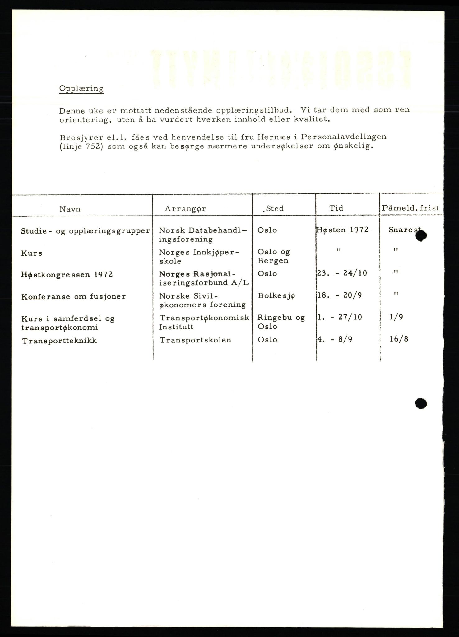 Pa 0982 - Esso Norge A/S, AV/SAST-A-100448/X/Xd/L0004: Esso Extra Nytt, 1963-1976