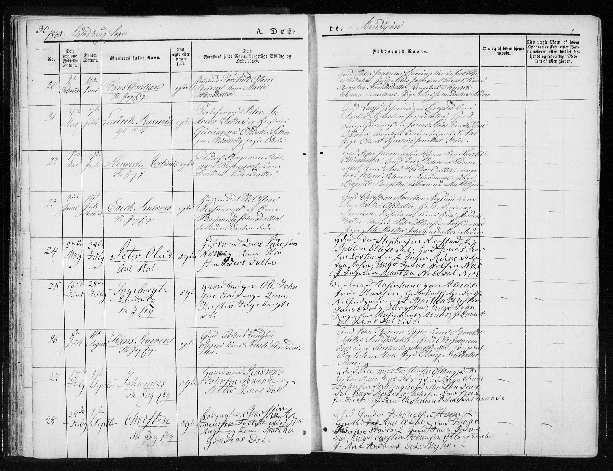Ministerialprotokoller, klokkerbøker og fødselsregistre - Nord-Trøndelag, SAT/A-1458/717/L0154: Parish register (official) no. 717A06 /1, 1836-1849, p. 30