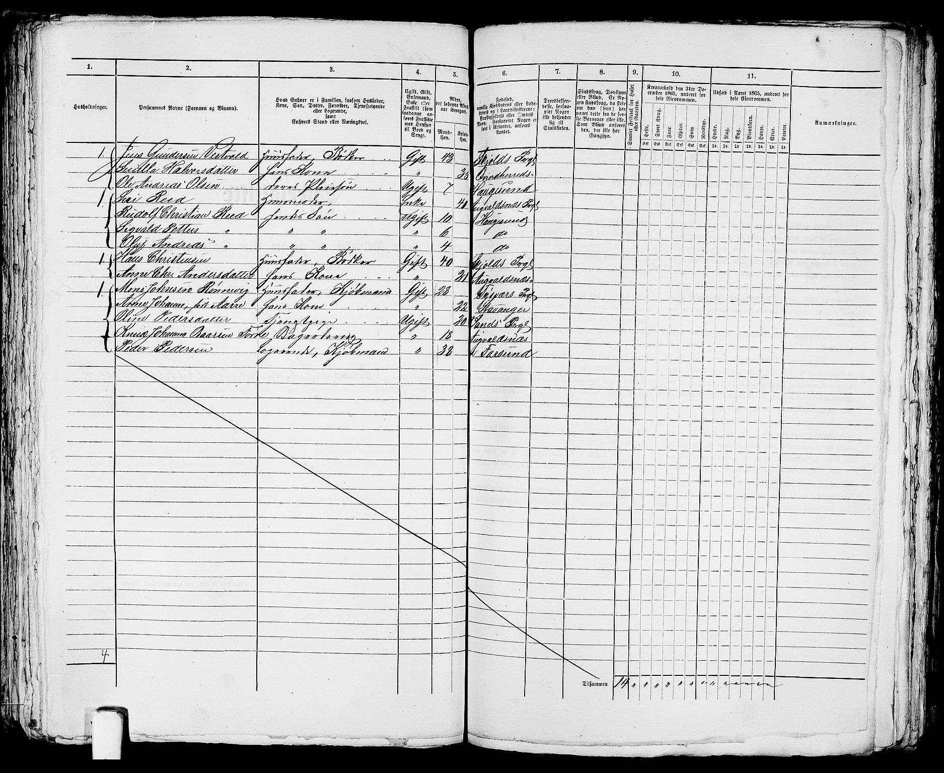 RA, 1865 census for Torvastad/Haugesund, 1865, p. 286