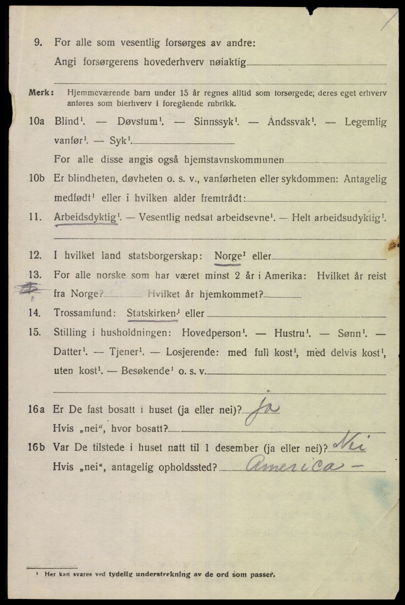 SAK, 1920 census for Spangereid, 1920, p. 3674