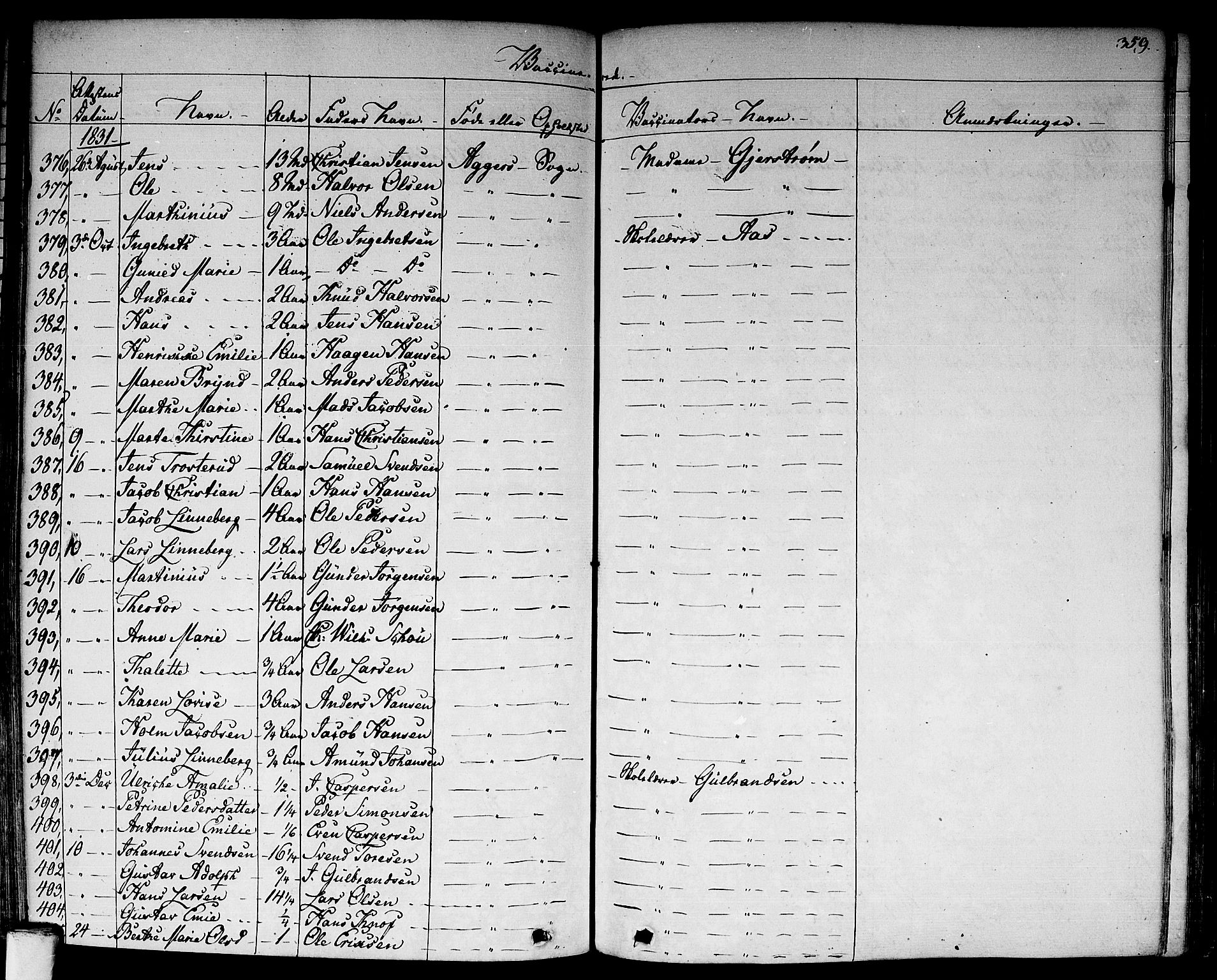 Aker prestekontor kirkebøker, SAO/A-10861/F/L0018: Parish register (official) no. 17, 1829-1852, p. 359