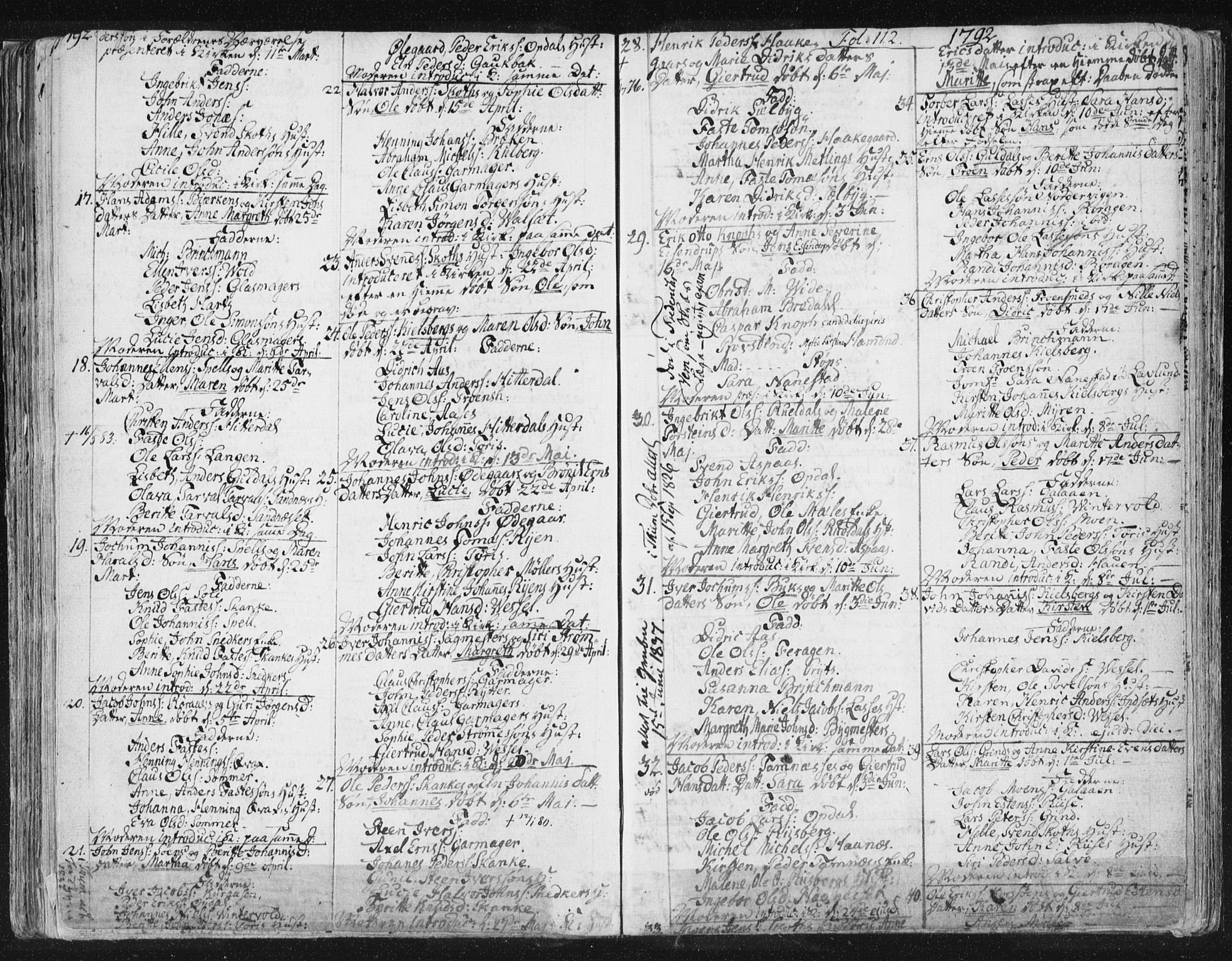Ministerialprotokoller, klokkerbøker og fødselsregistre - Sør-Trøndelag, SAT/A-1456/681/L0926: Parish register (official) no. 681A04, 1767-1797, p. 112