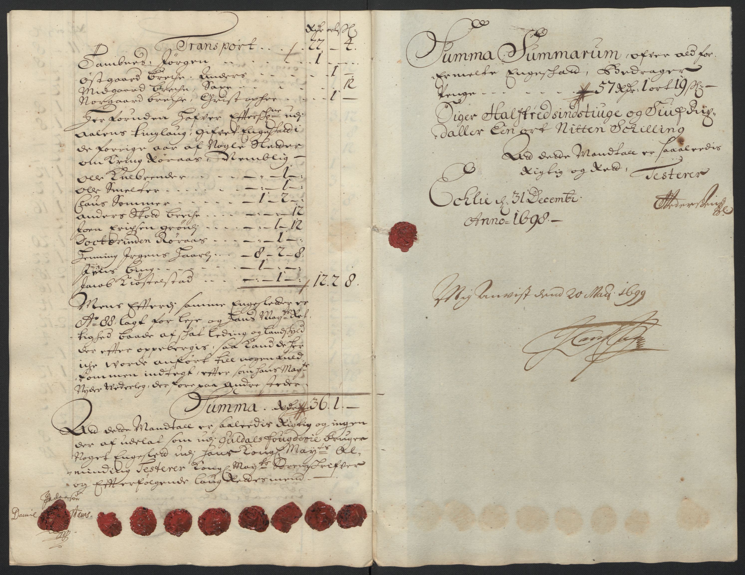 Rentekammeret inntil 1814, Reviderte regnskaper, Fogderegnskap, RA/EA-4092/R60/L3948: Fogderegnskap Orkdal og Gauldal, 1698, p. 350
