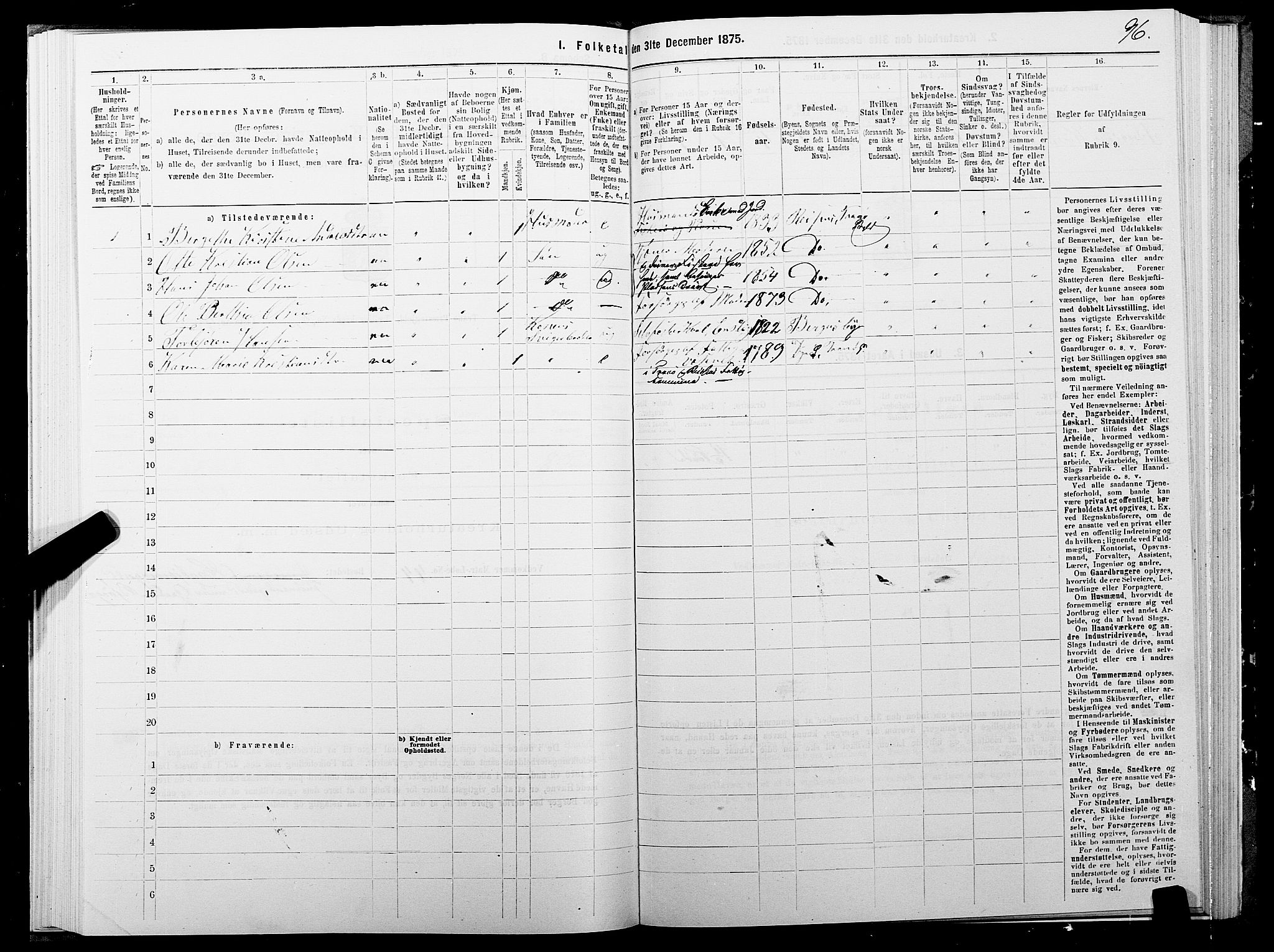 SATØ, 1875 census for 1927P Tranøy, 1875, p. 2096