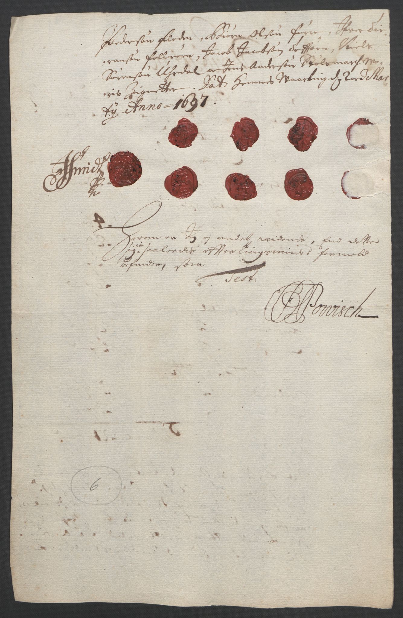 Rentekammeret inntil 1814, Reviderte regnskaper, Fogderegnskap, AV/RA-EA-4092/R47/L2857: Fogderegnskap Ryfylke, 1694-1696, p. 228