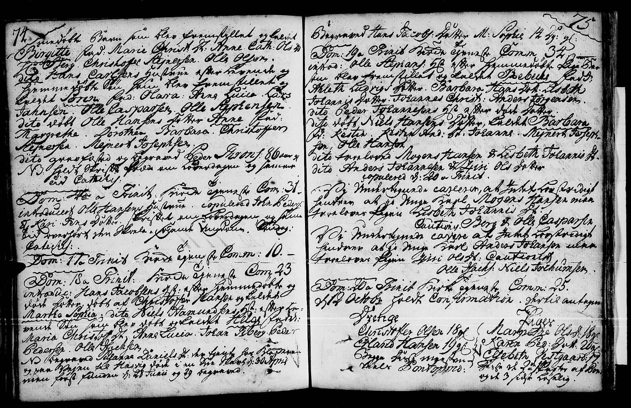 Loppa sokneprestkontor, SATØ/S-1339/H/Ha/L0001kirke: Parish register (official) no. 1 /2, 1753-1784, p. 74-75