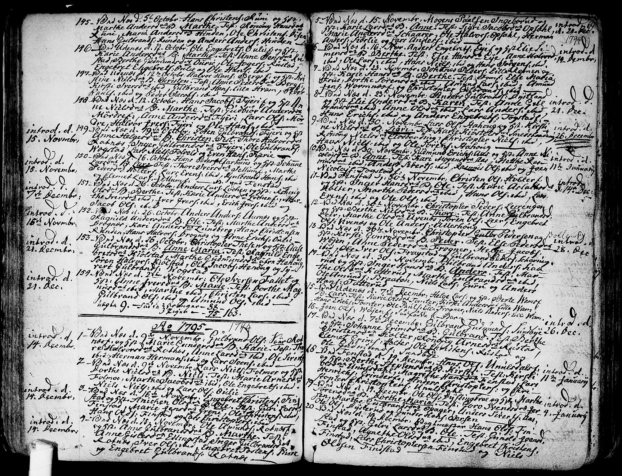 Nes prestekontor Kirkebøker, AV/SAO-A-10410/F/Fa/L0004: Parish register (official) no. I 4, 1781-1816, p. 69