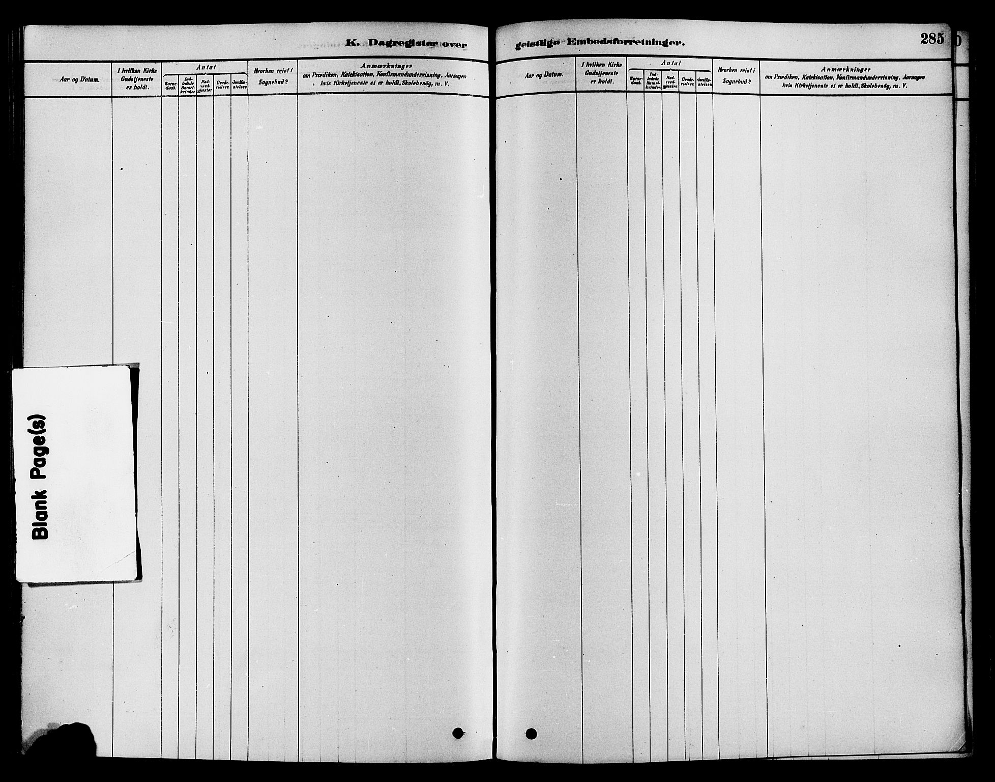 Søndre Land prestekontor, SAH/PREST-122/K/L0002: Parish register (official) no. 2, 1878-1894, p. 285