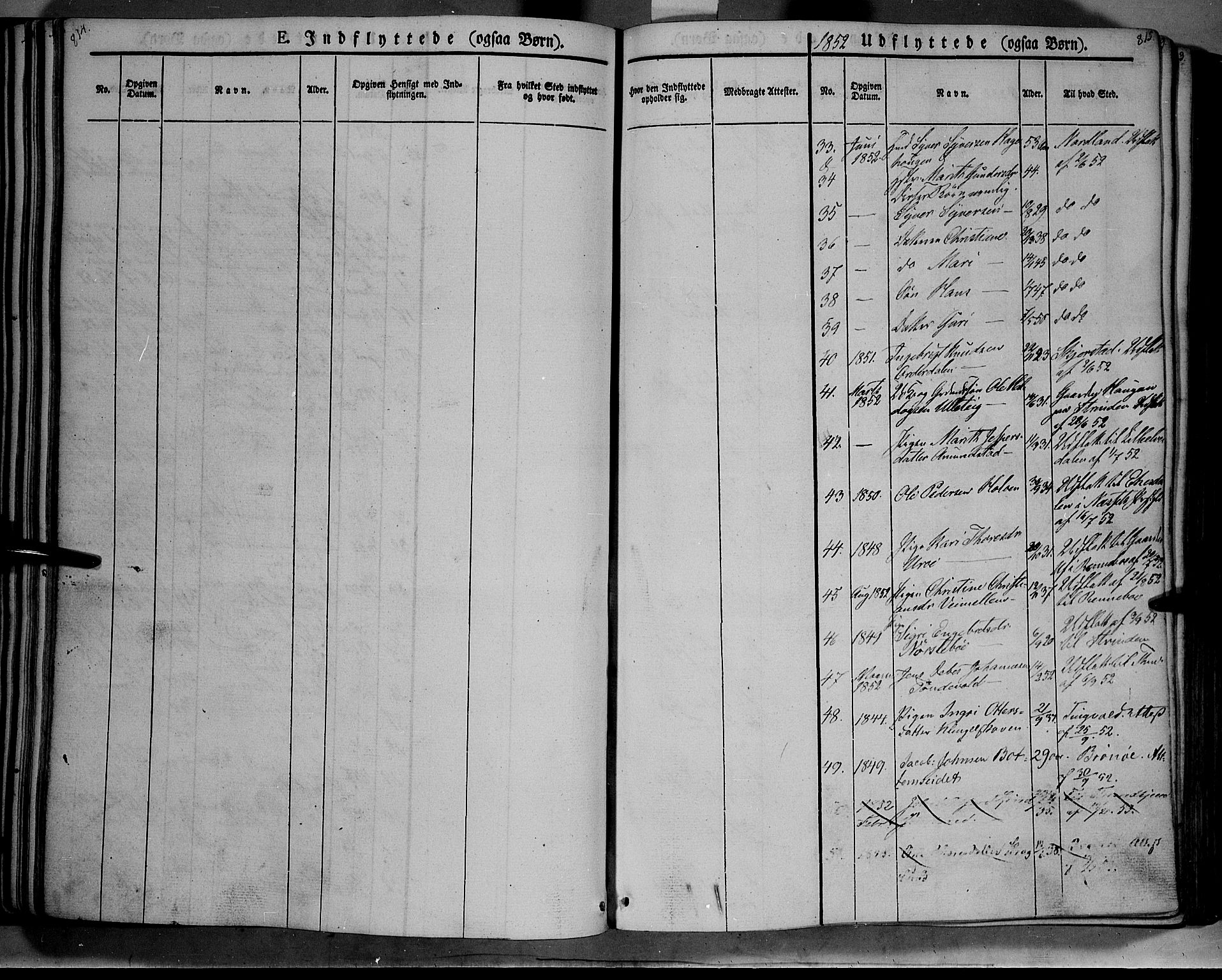 Lesja prestekontor, SAH/PREST-068/H/Ha/Haa/L0006: Parish register (official) no. 6B, 1843-1854, p. 814-815
