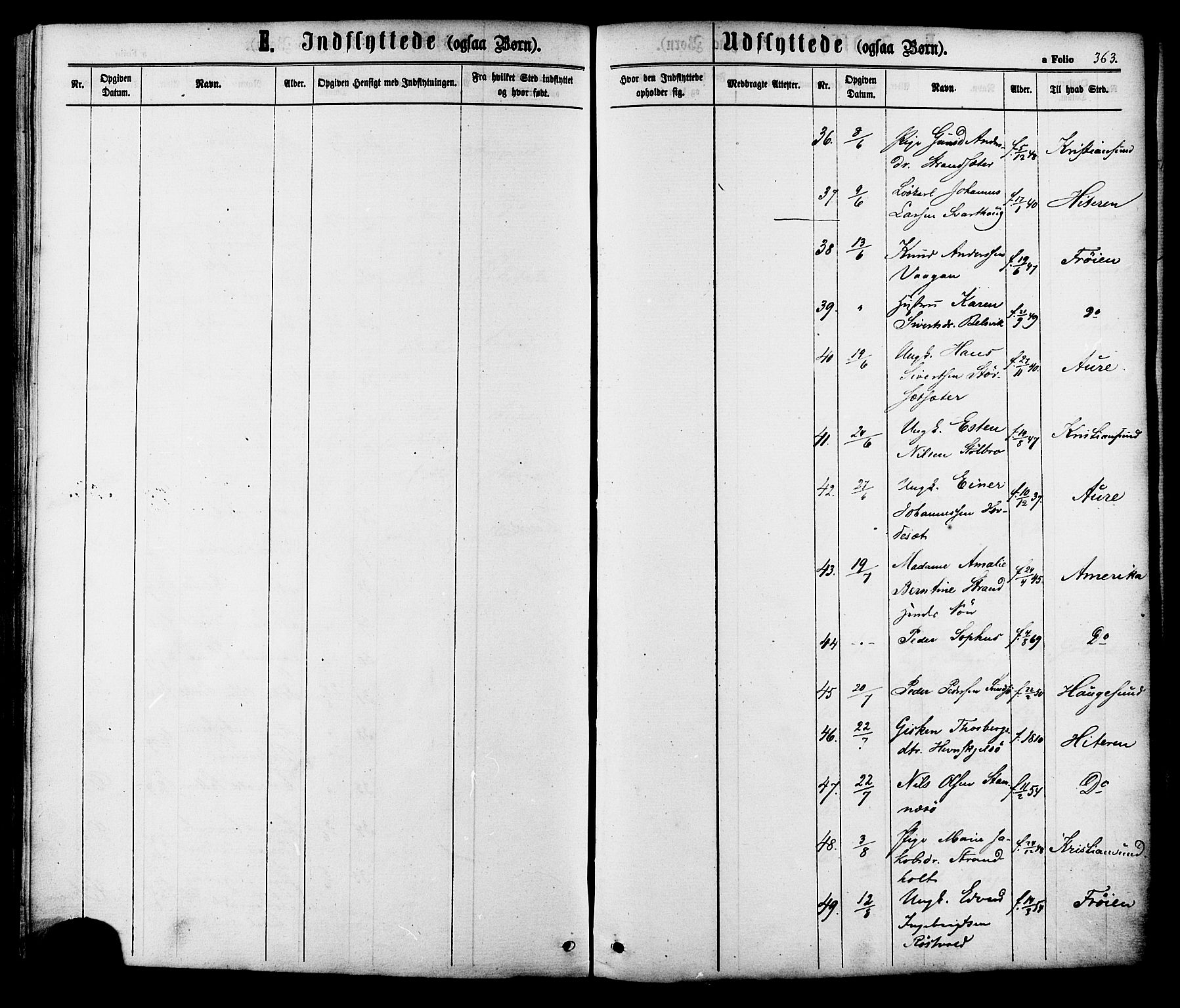 Ministerialprotokoller, klokkerbøker og fødselsregistre - Sør-Trøndelag, AV/SAT-A-1456/630/L0495: Parish register (official) no. 630A08, 1868-1878, p. 363