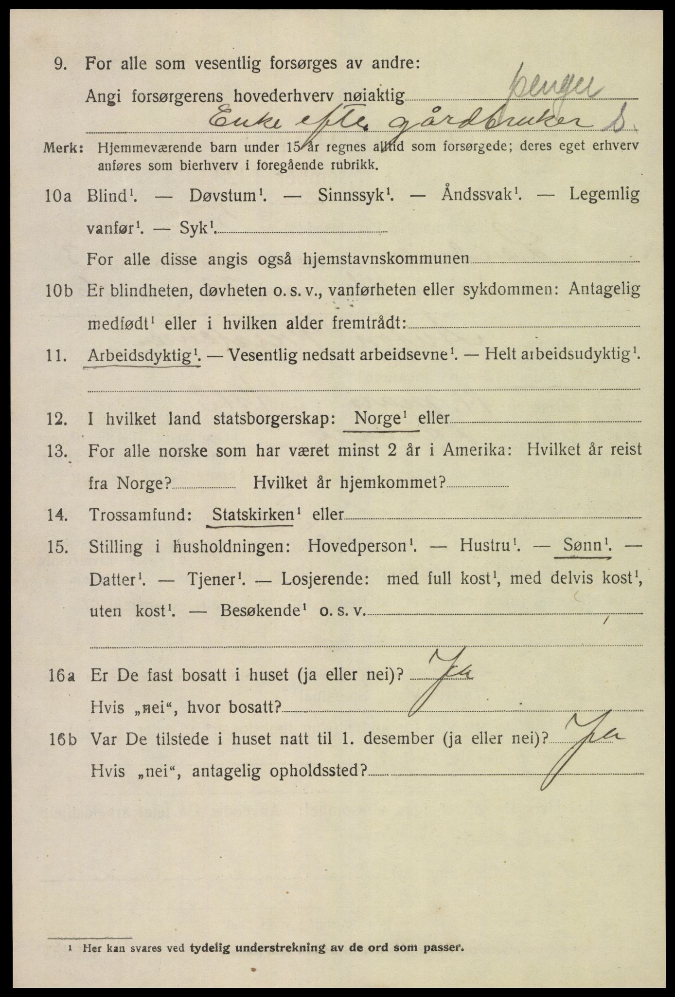 SAK, 1920 census for Landvik, 1920, p. 3351