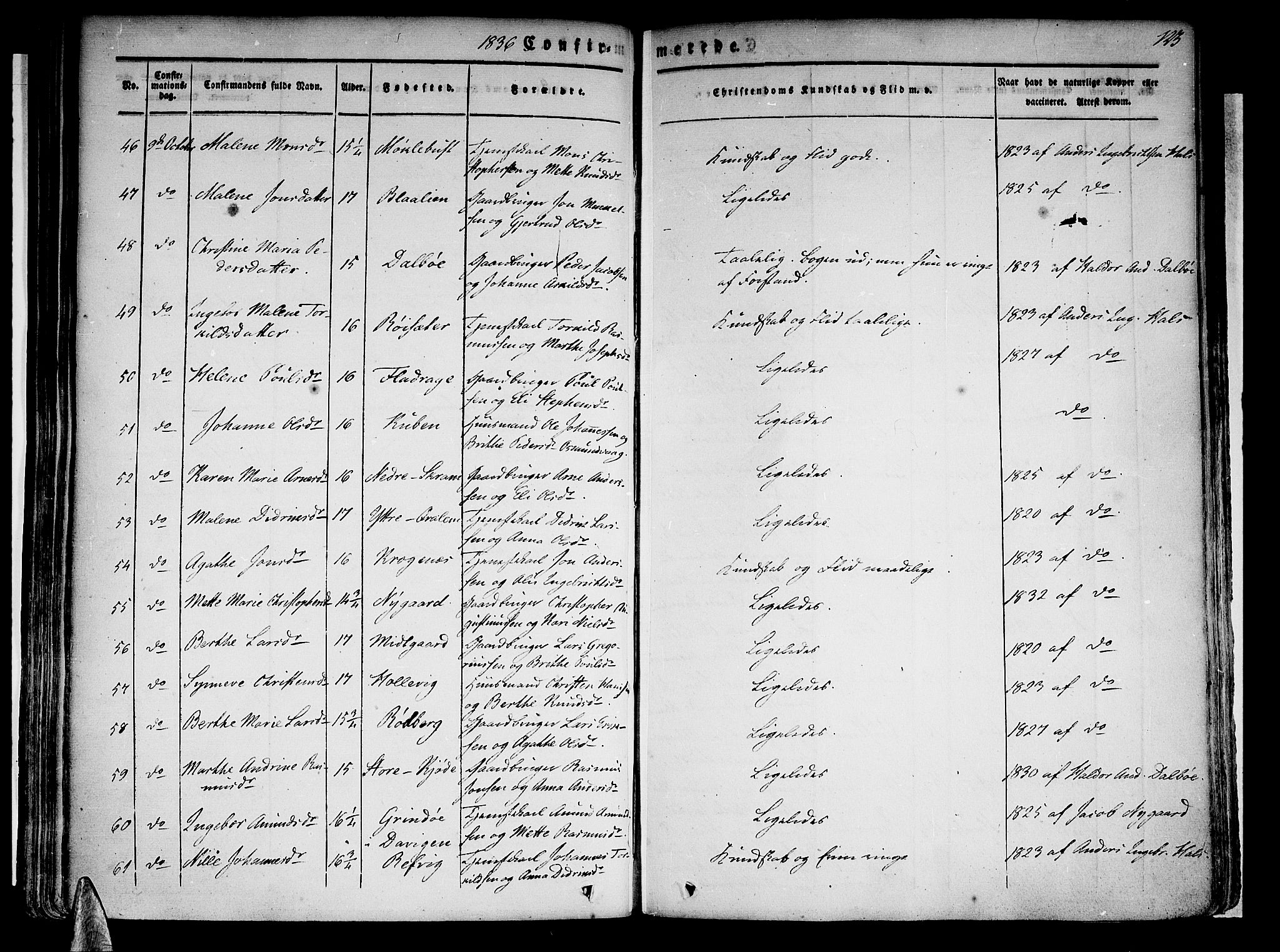 Selje sokneprestembete, AV/SAB-A-99938/H/Ha/Haa/Haaa: Parish register (official) no. A 9, 1829-1844, p. 123