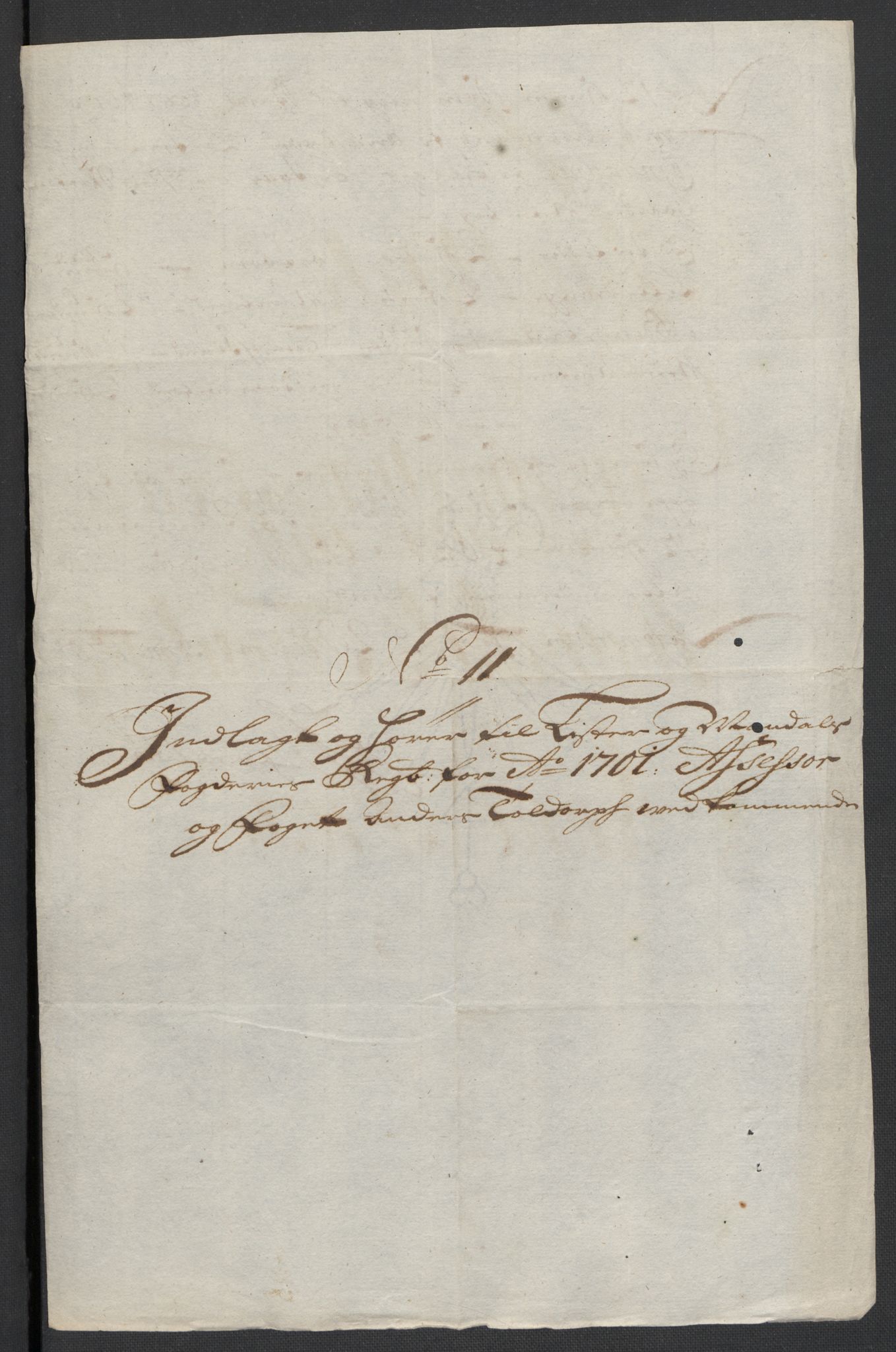 Rentekammeret inntil 1814, Reviderte regnskaper, Fogderegnskap, AV/RA-EA-4092/R43/L2549: Fogderegnskap Lista og Mandal, 1701-1702, p. 112