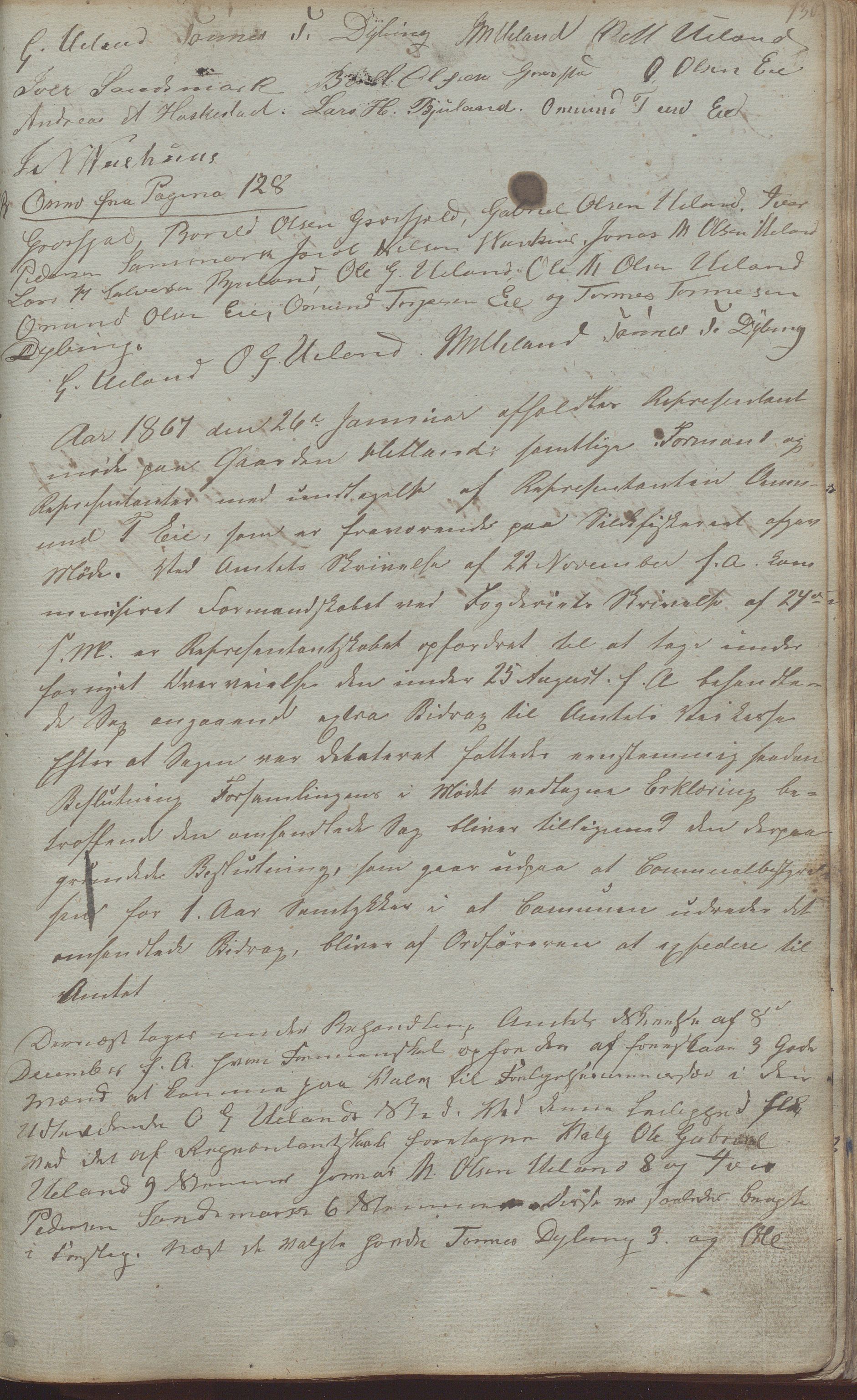 Heskestad kommune - Formannskapet, IKAR/K-101732/A/L0001: Møtebok, 1837-1886, p. 130a