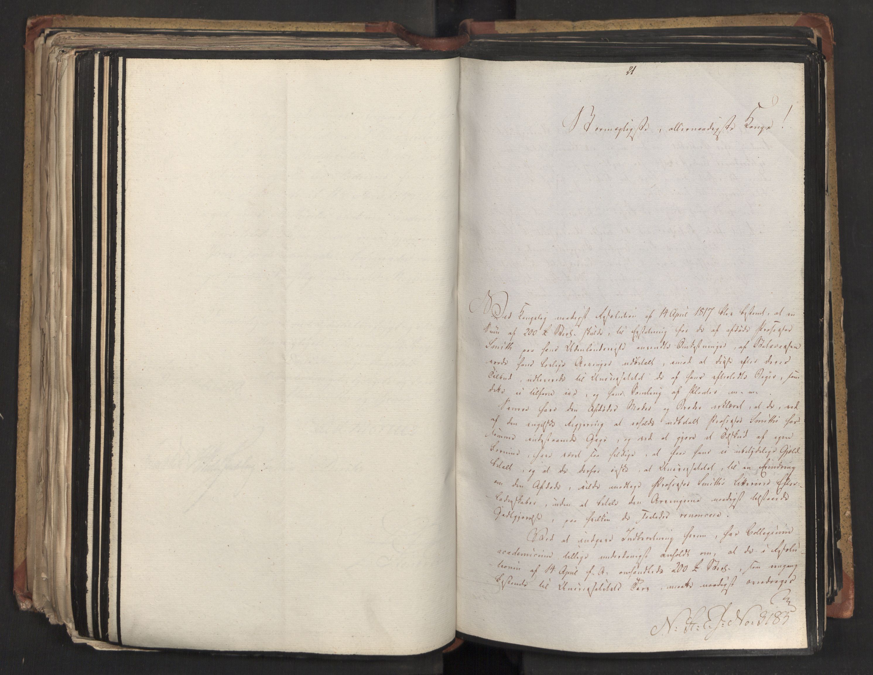 Statsrådsavdelingen i Stockholm, AV/RA-S-1003/D/Da/L0015: Regjeringsinnstillinger nr. 3058-3300, 1818, p. 323