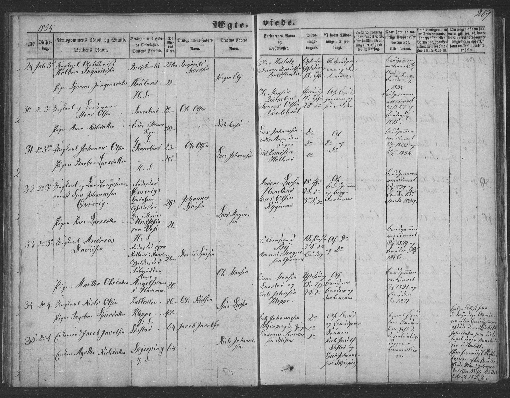 Haus sokneprestembete, AV/SAB-A-75601/H/Haa: Parish register (official) no. A 16 II, 1848-1857, p. 289