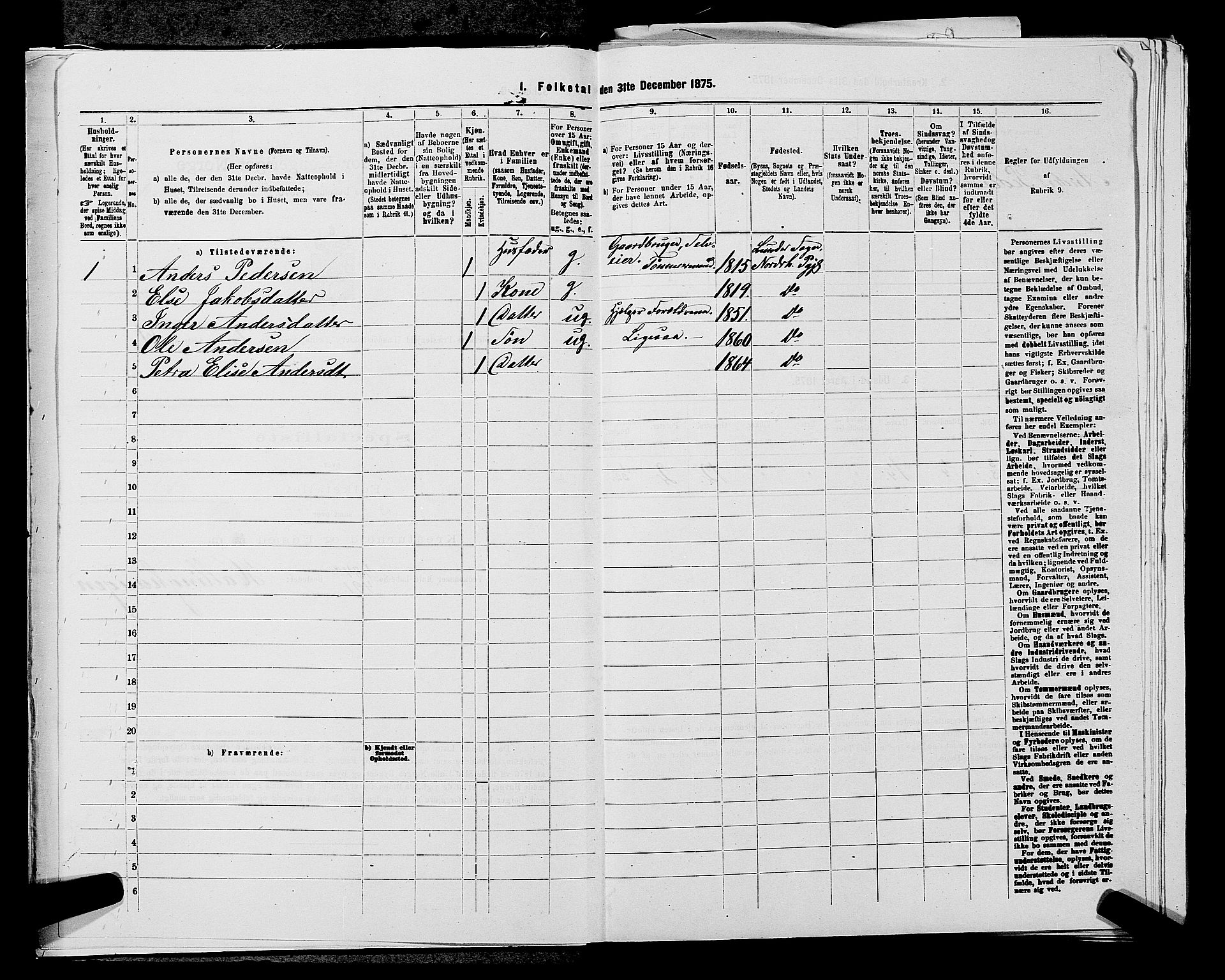 SAKO, 1875 census for 0613L Norderhov/Norderhov, Haug og Lunder, 1875, p. 2528